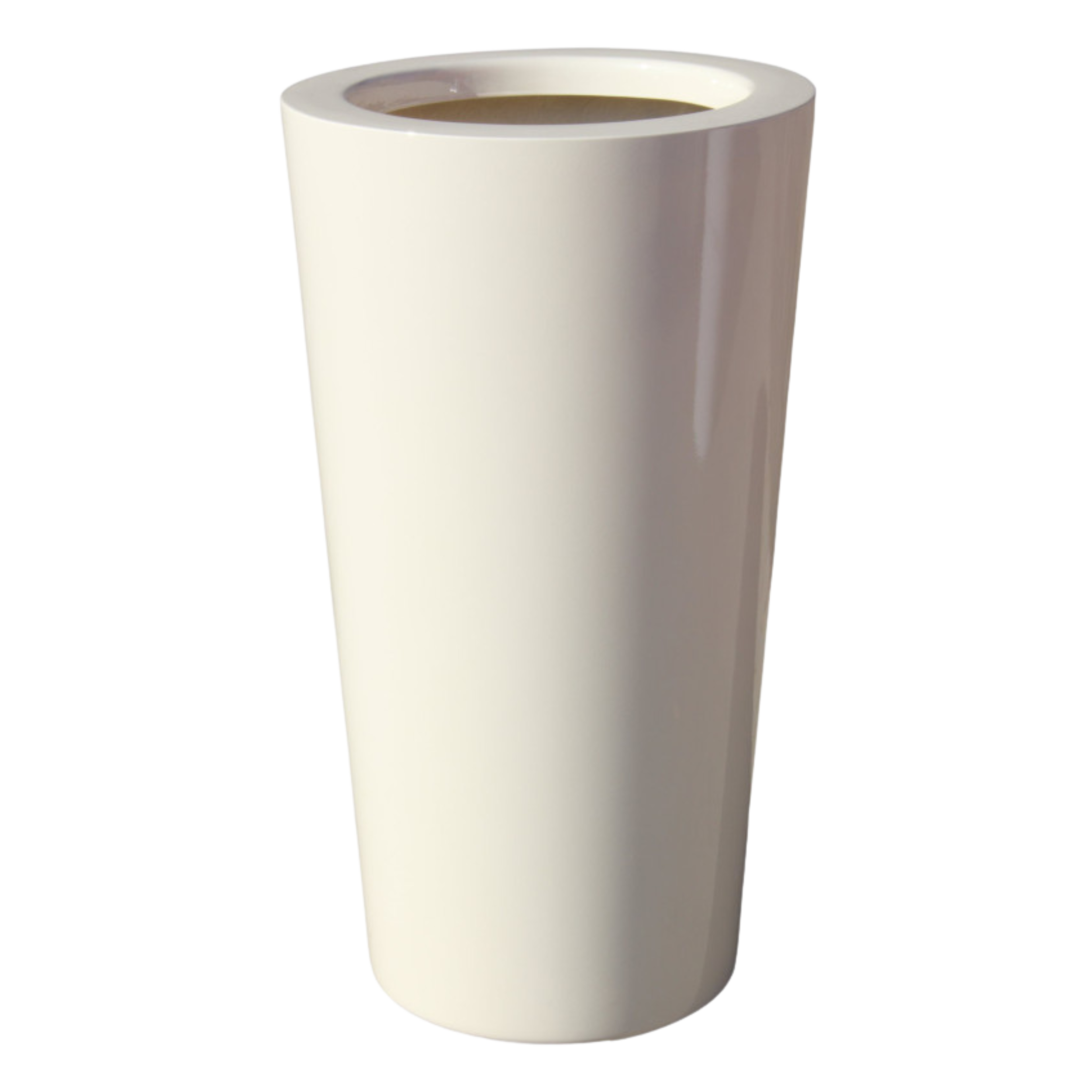 Osłonka doniczki Stożek 44cm kremowa Cermax