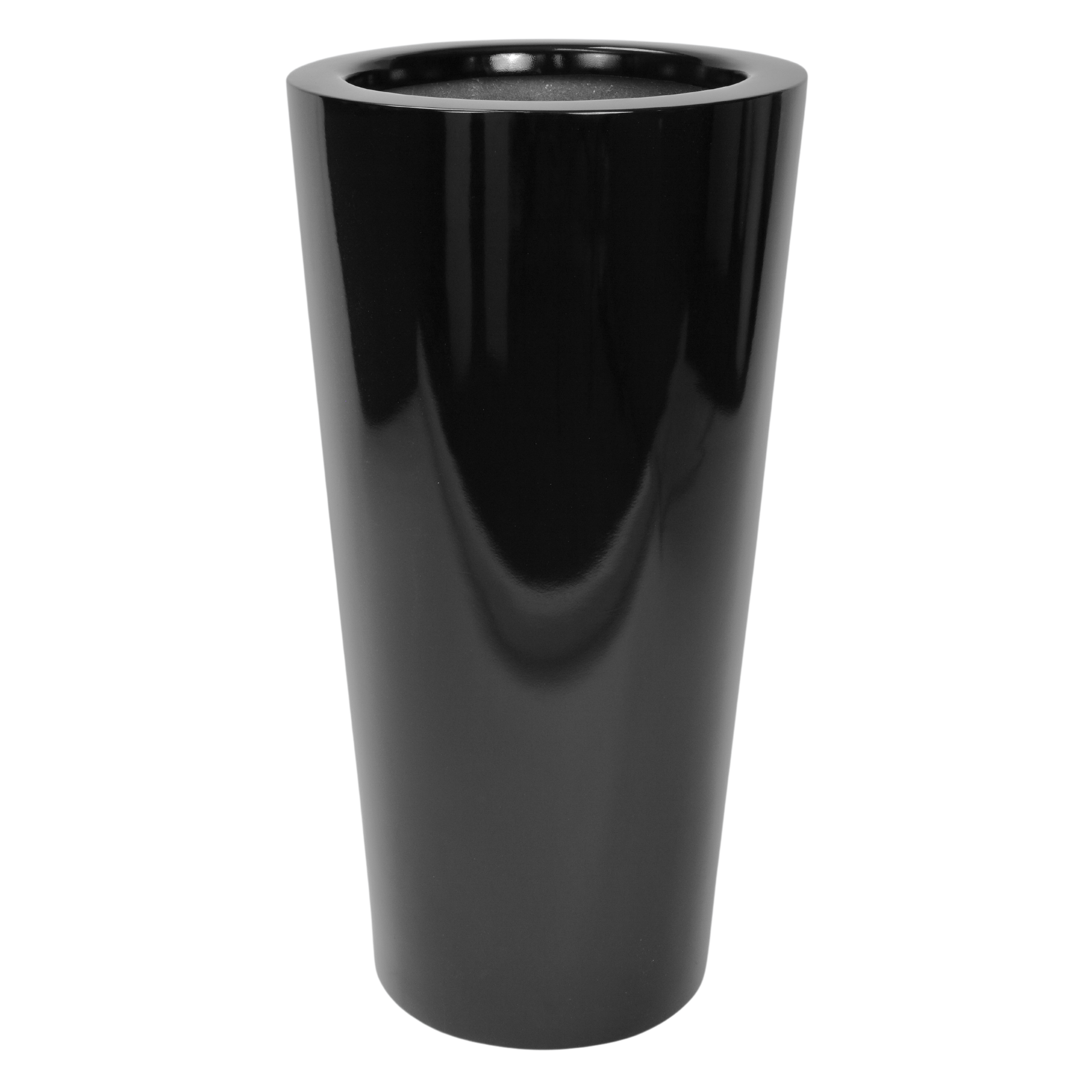 Osłonka doniczki Stożek 44cm czarna Cermax