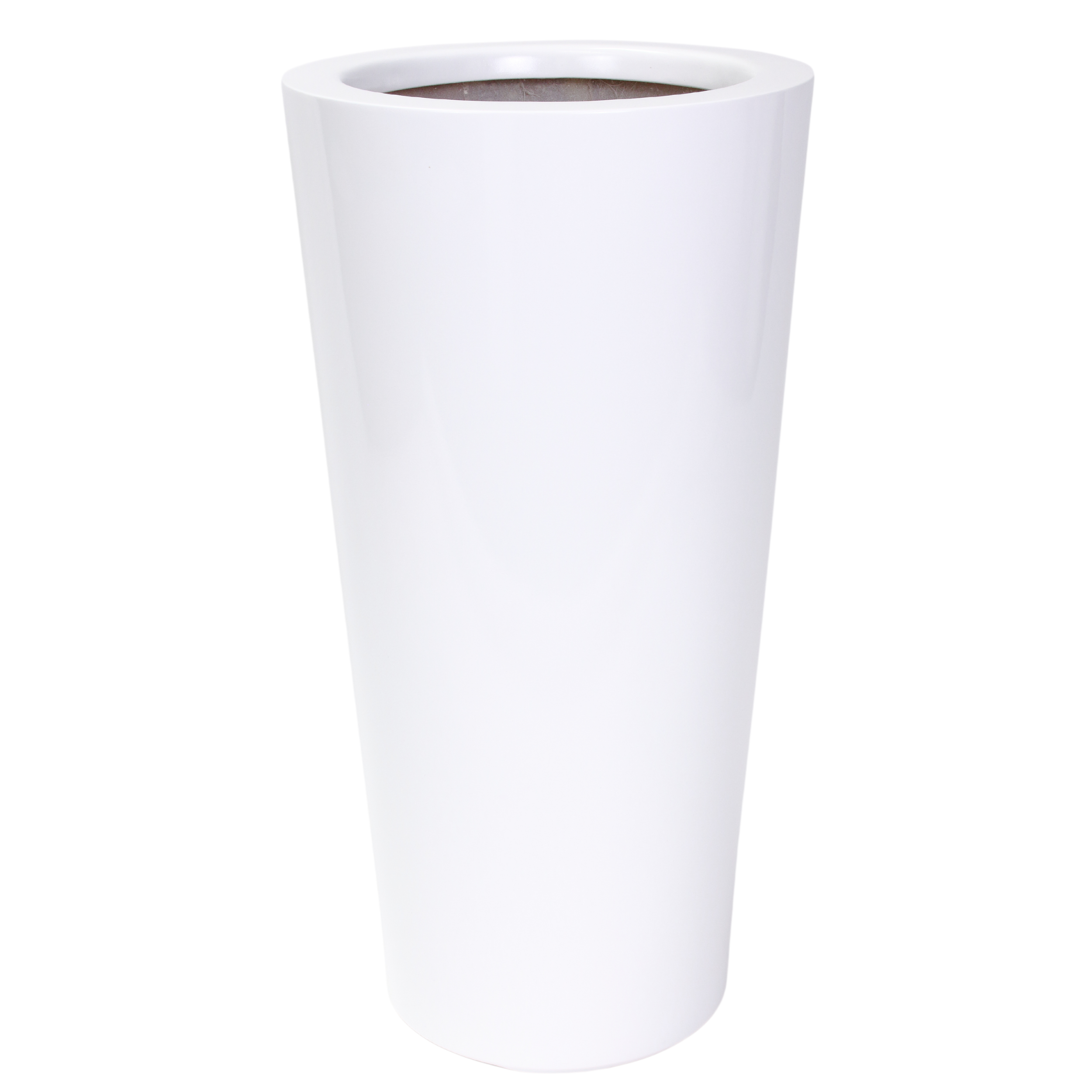 Osłonka doniczki Stożek 44cm biała Cermax
