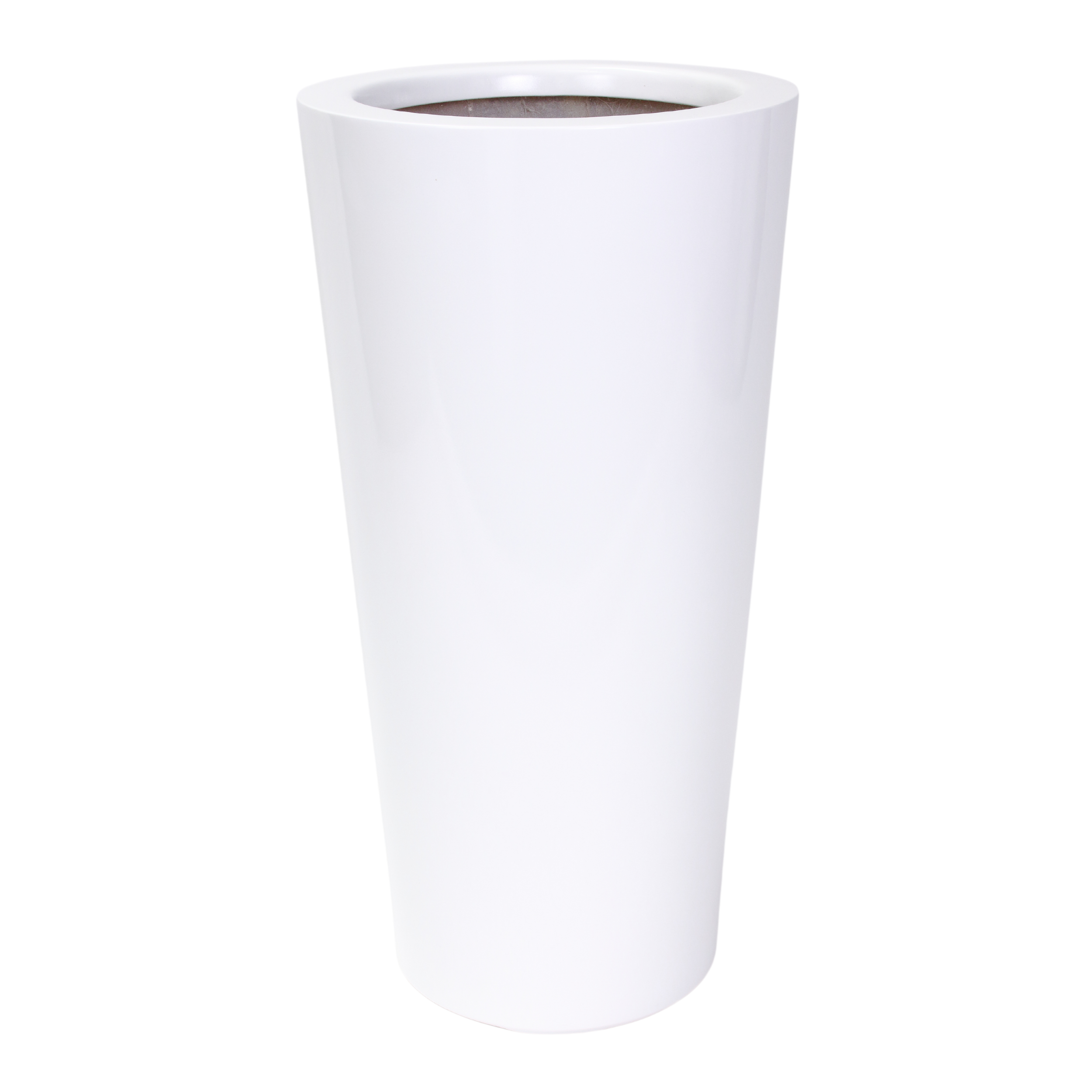 Osłonka doniczki Stożek 38cm biała Cermax