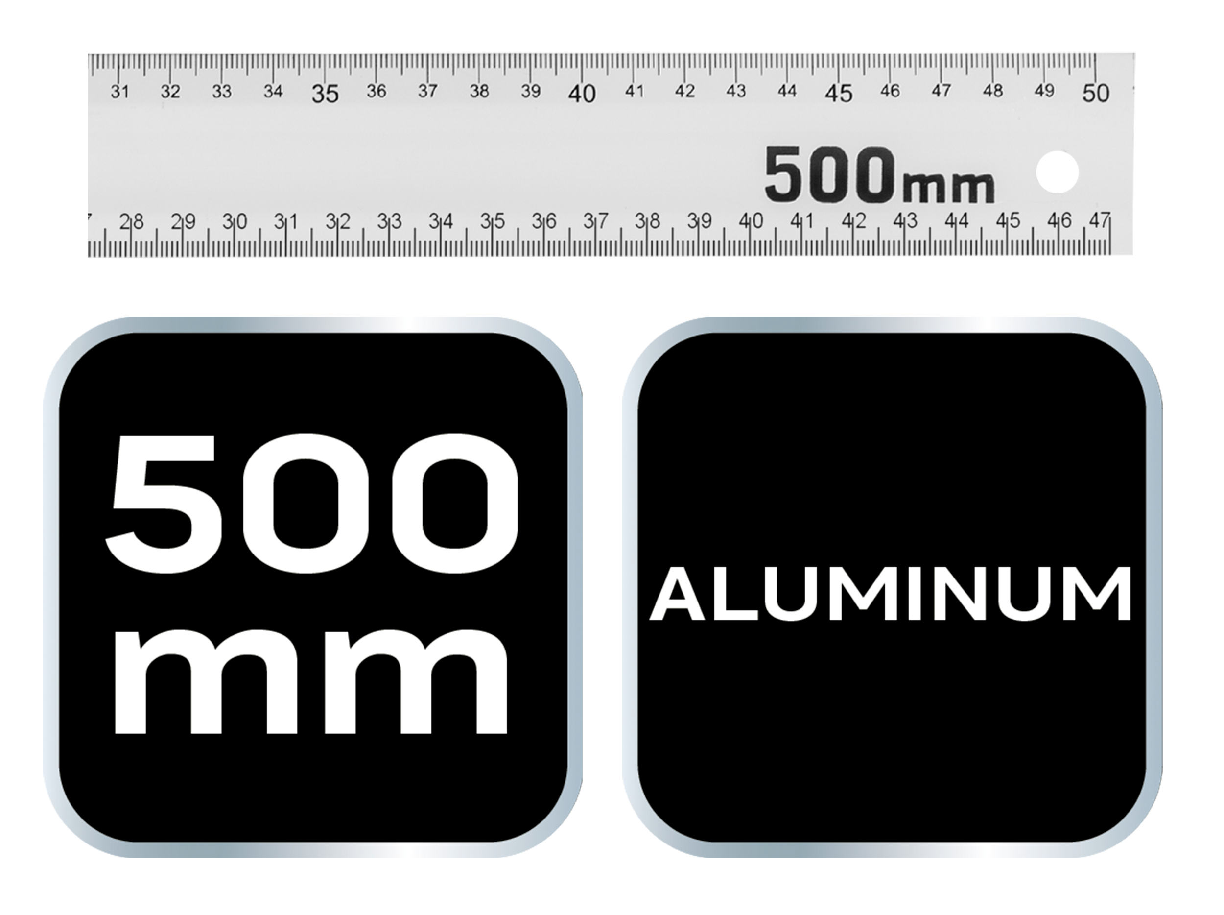 Kątownik budowlany 235 x 500 mm aluminowy 30C365 - 8