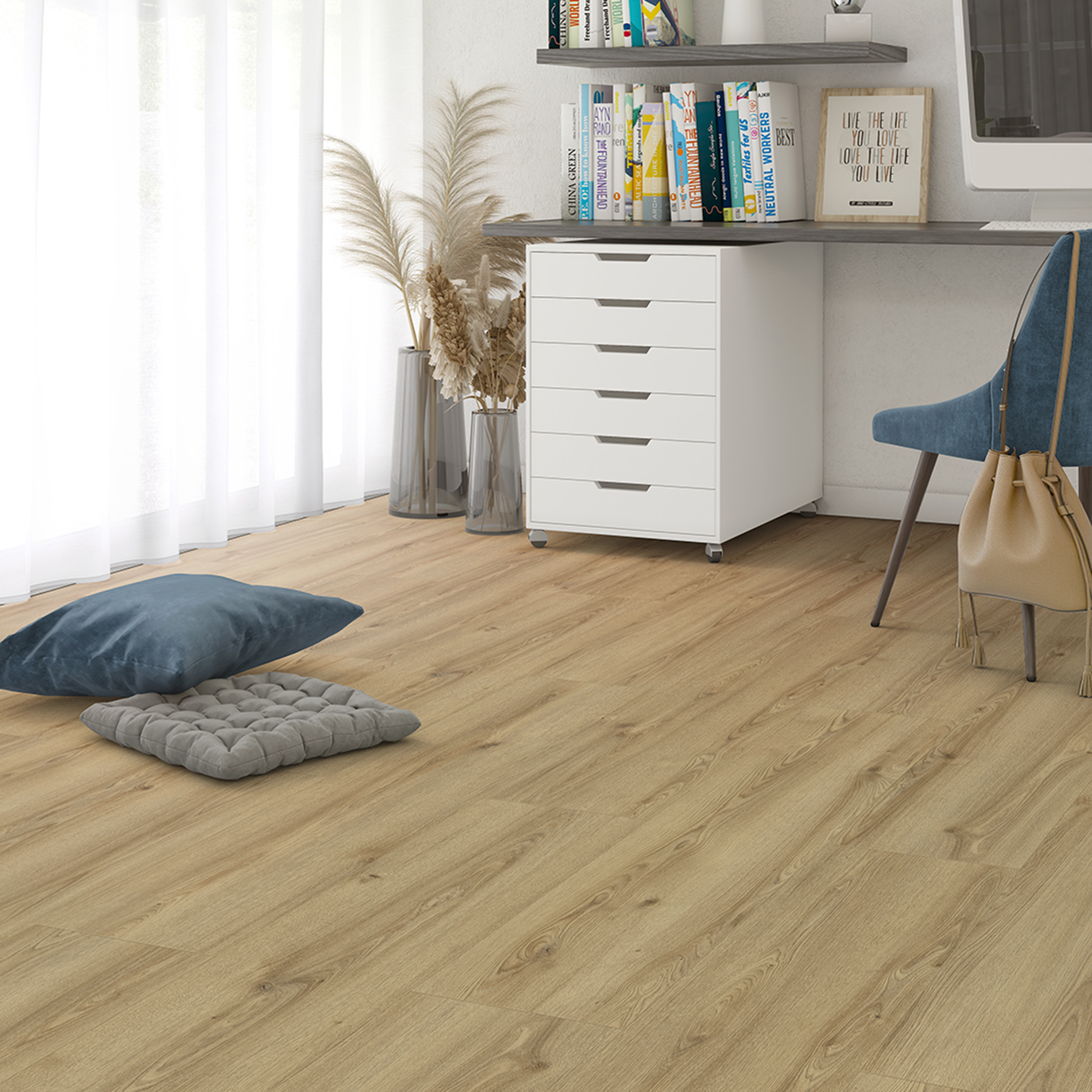 Panele podłogowe laminowane wodoodporne AC5 7 mm Classen Dąb Belluno naturalne drewno - 2