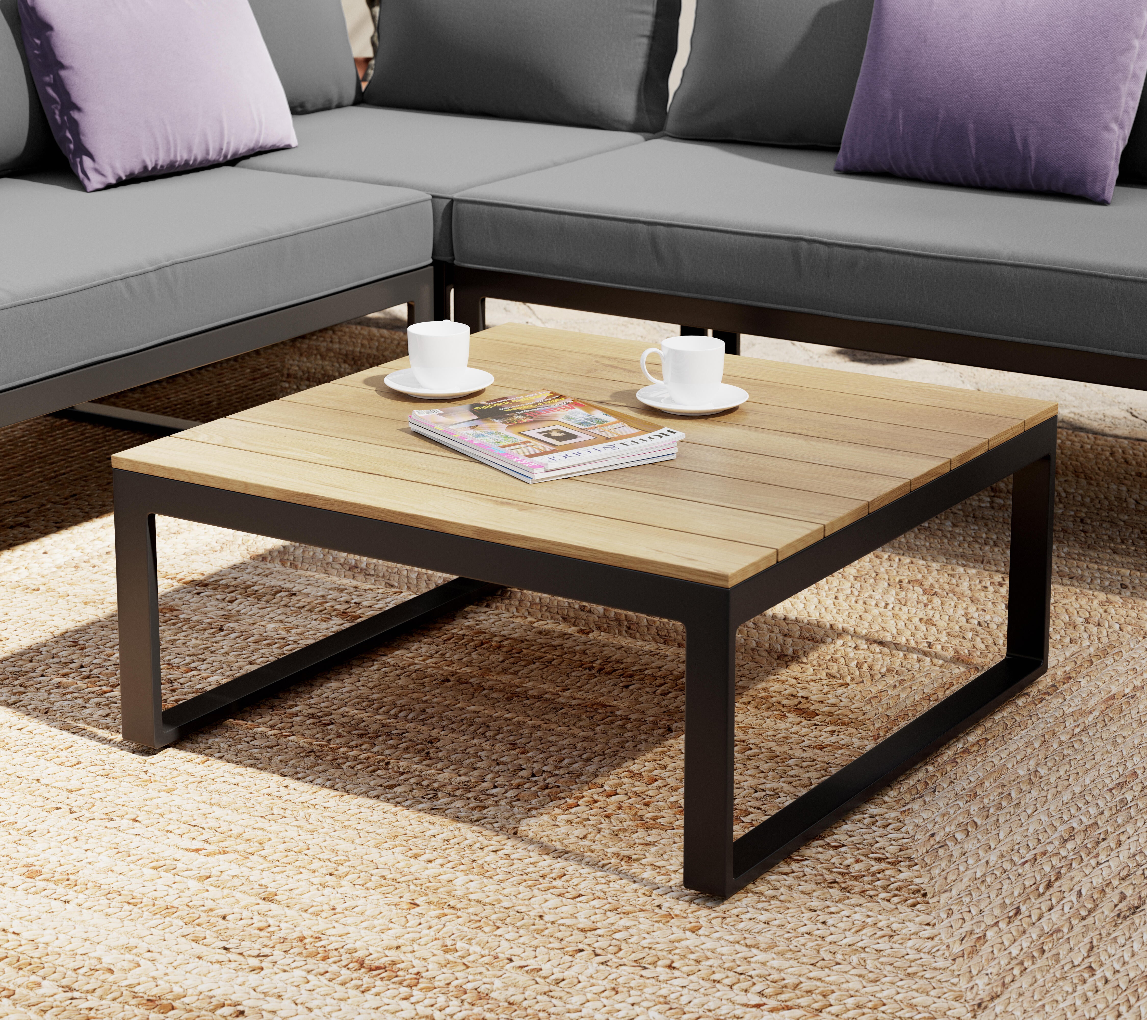 Set de porche de jardín esquinero de aluminio Capri antracita - 5