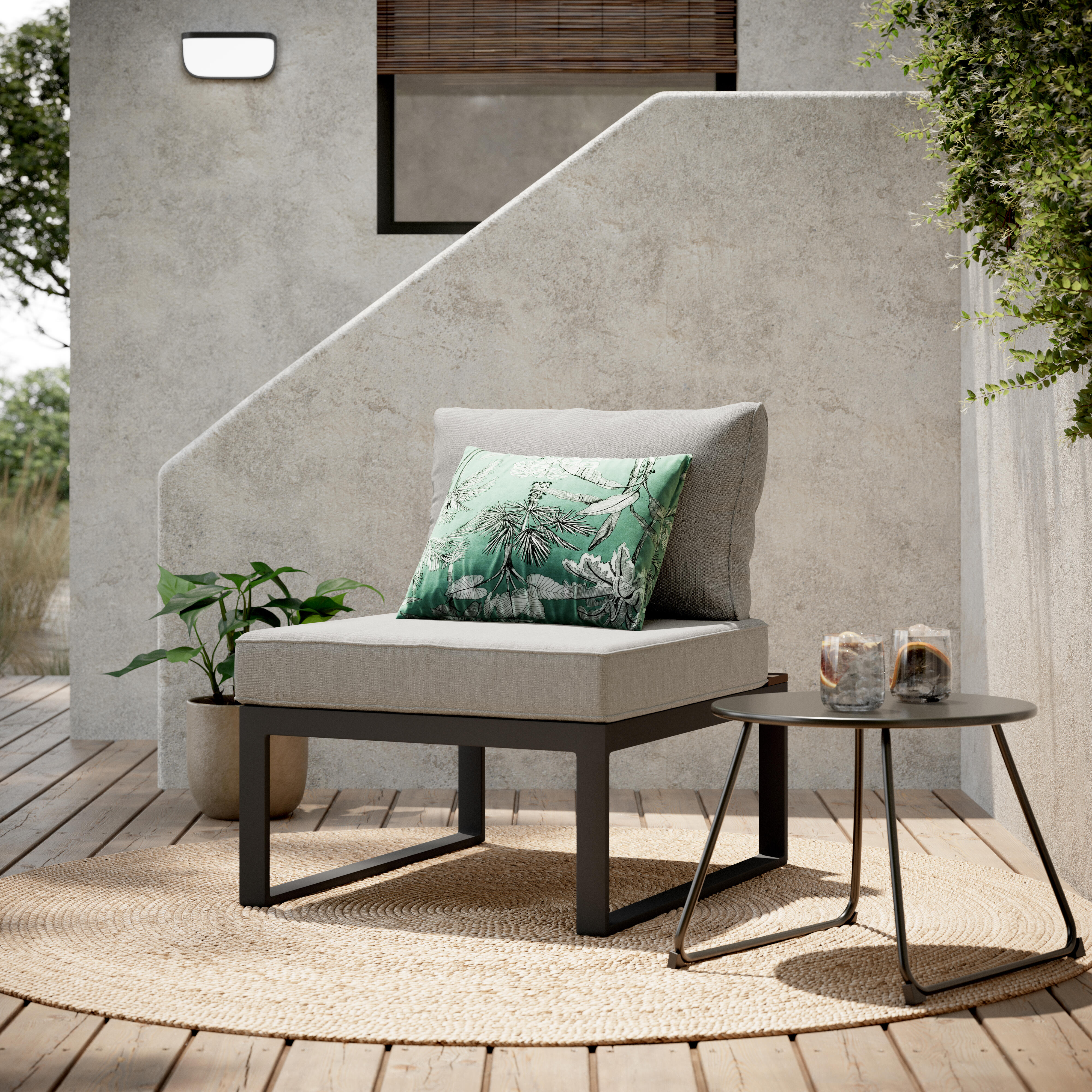Sofá de jardín de aluminio Capri moka - 6