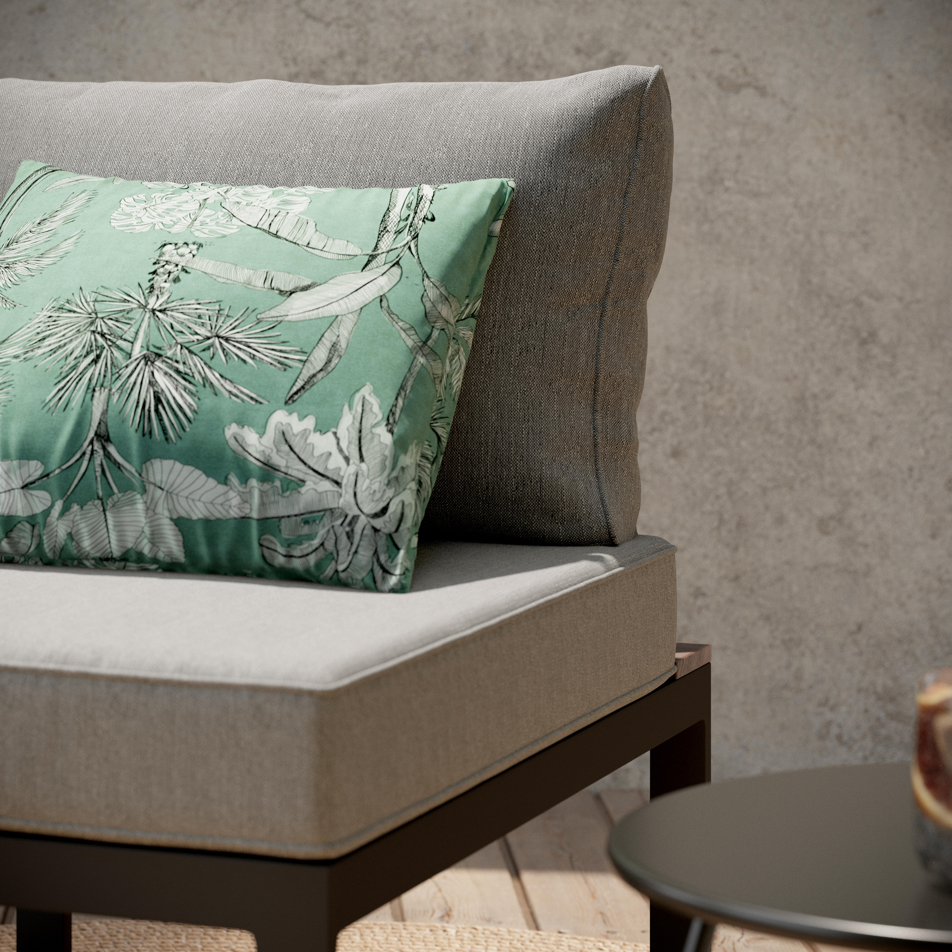 Sofá de jardín de aluminio Capri moka - 5