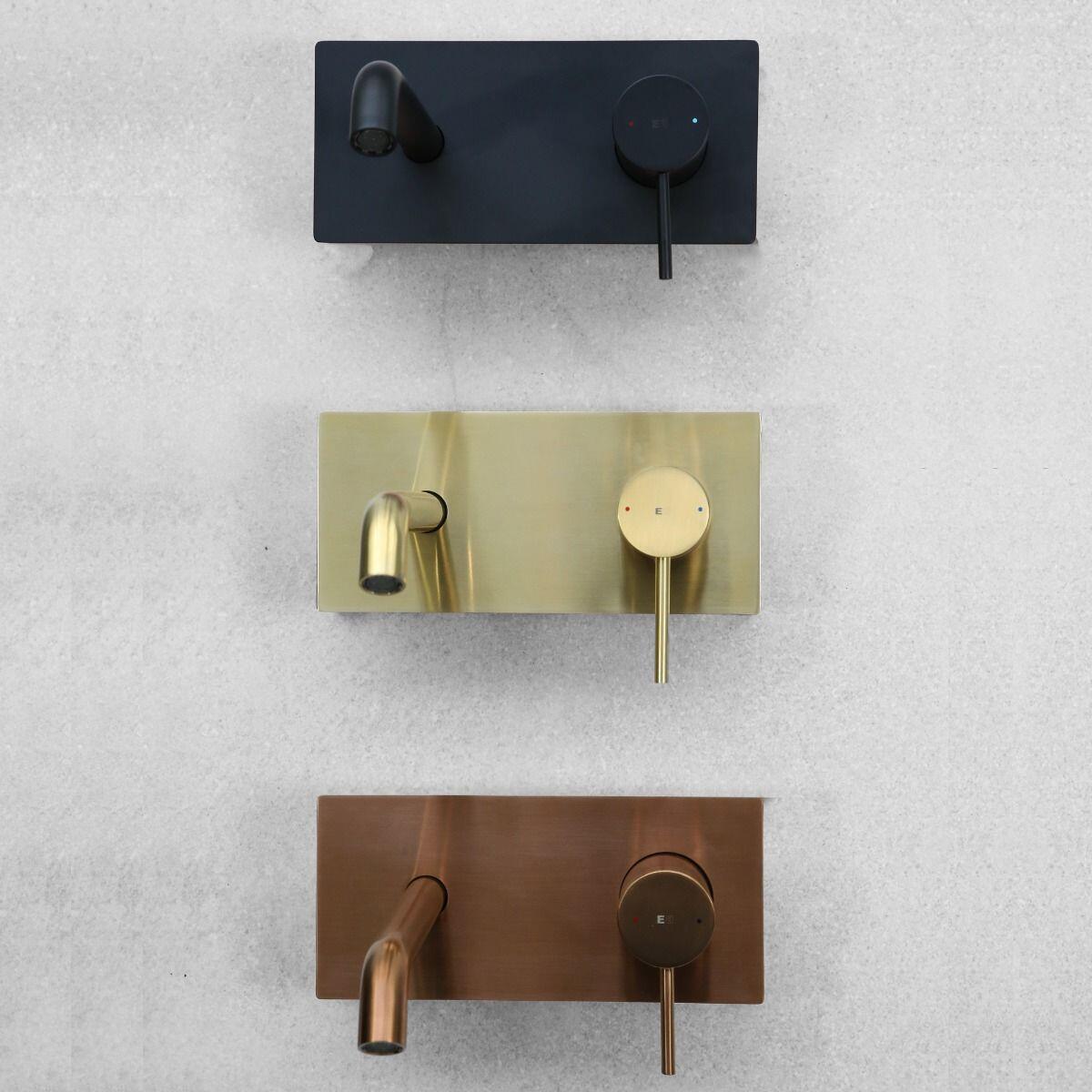 Grifo de lavabo empotrado ESSEBAGNO envol monomando negro mate. Antical. Latón - 3