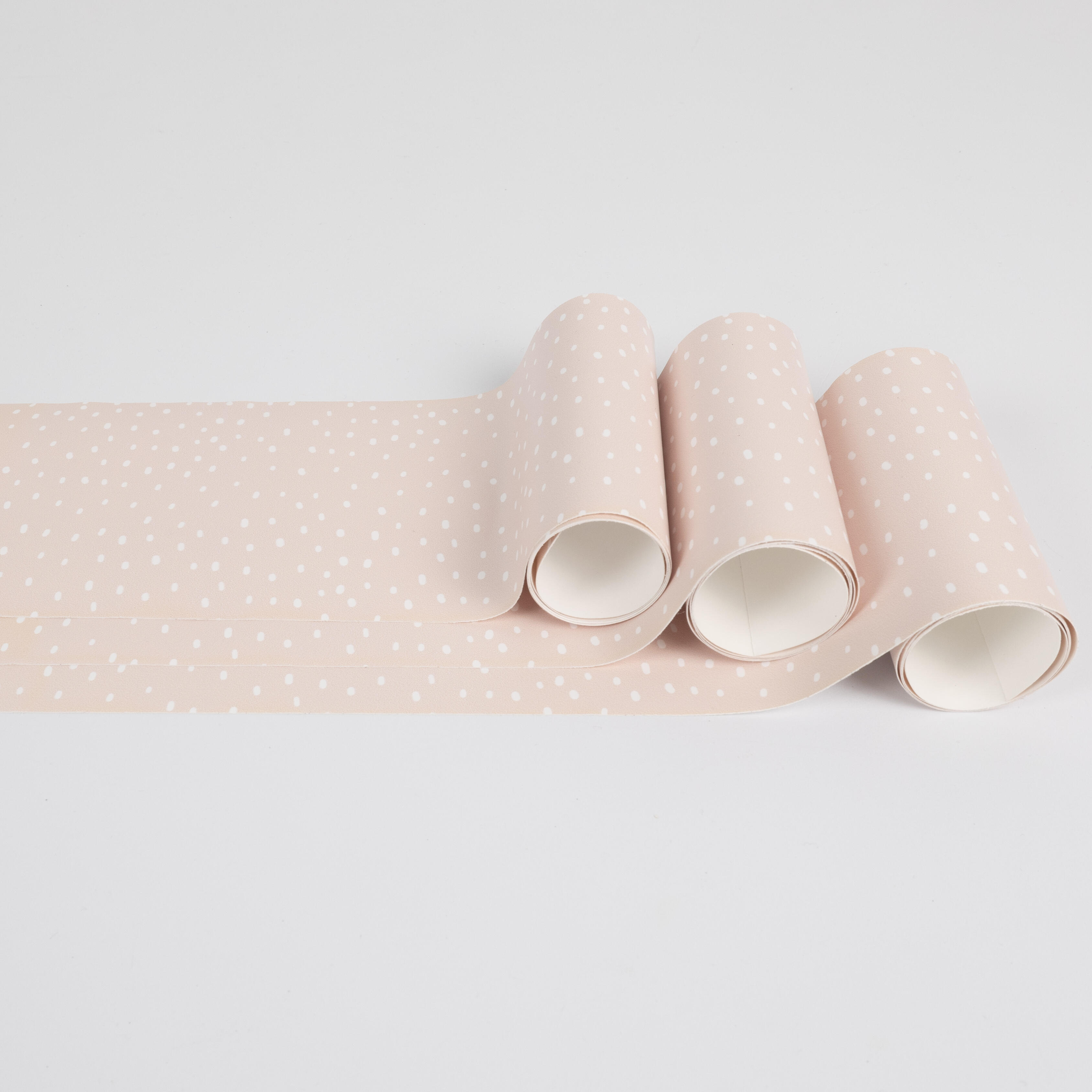Cenefa adhesiva PVC lavable infantil Punts rosa 115 cm x 3 m - 5