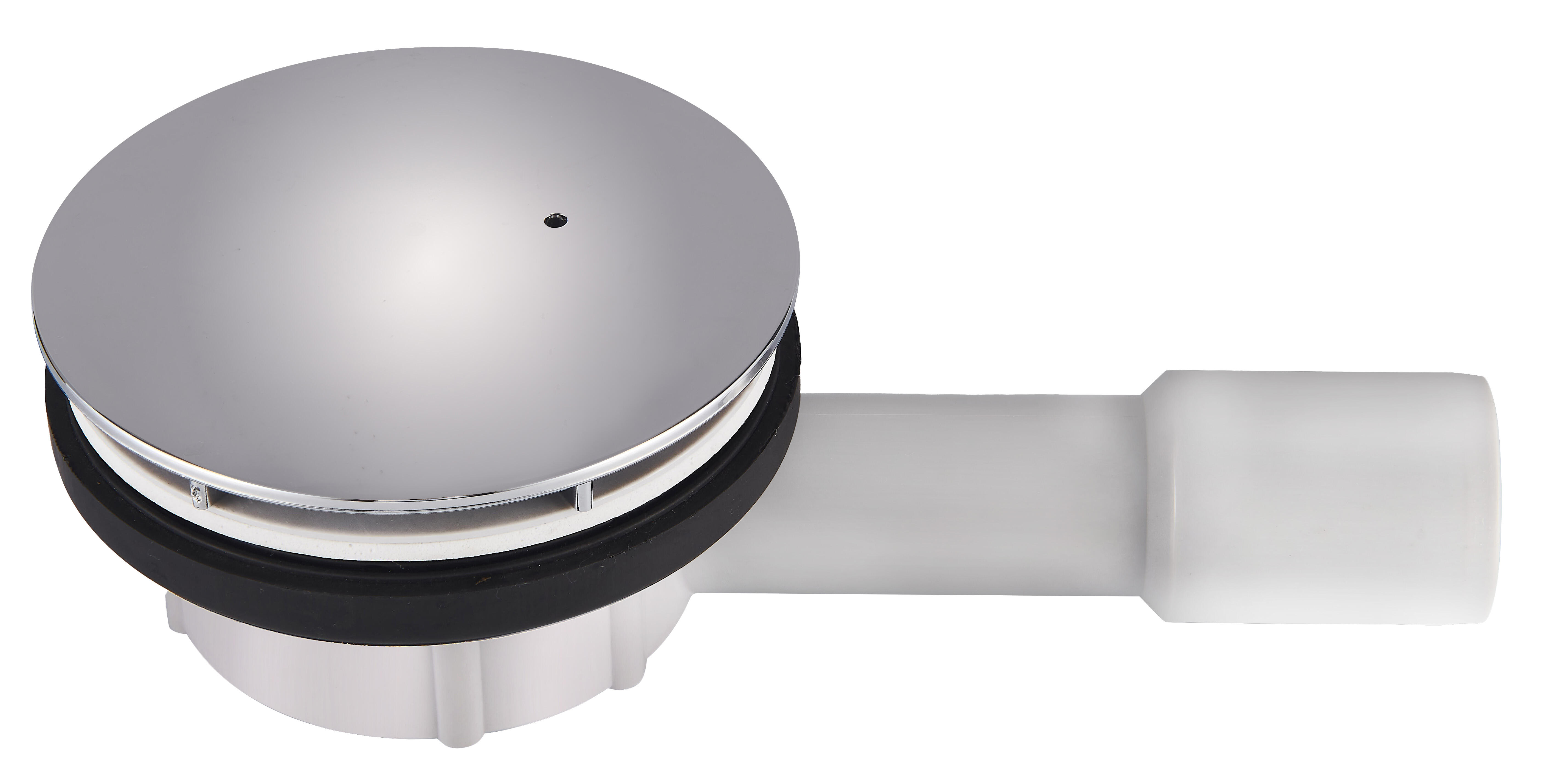 Piletta per doccia e per scarico a pavimento con coperchio  LOW ROUND  Ø 118 mm Ø foro 90 mm in abs - 3