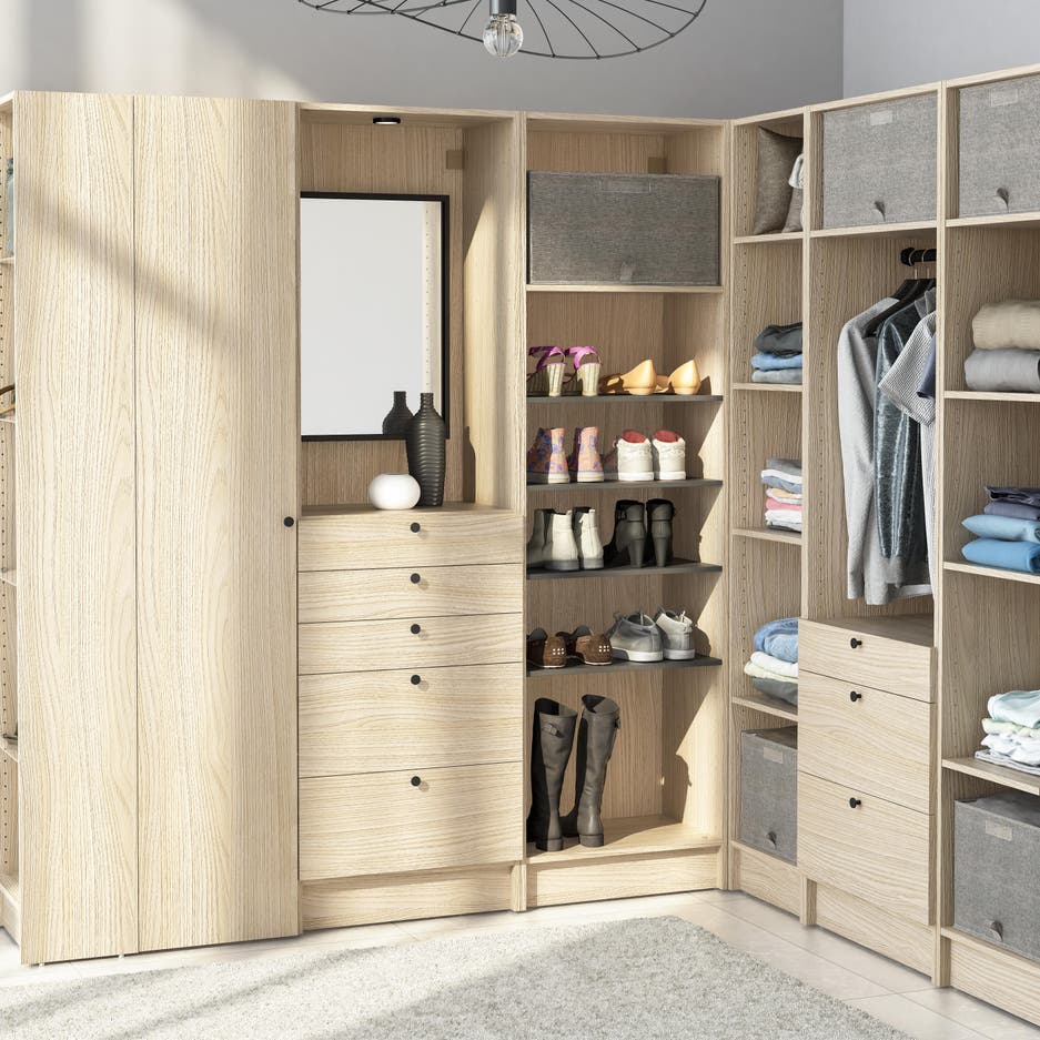 photo d'un dressing en L 