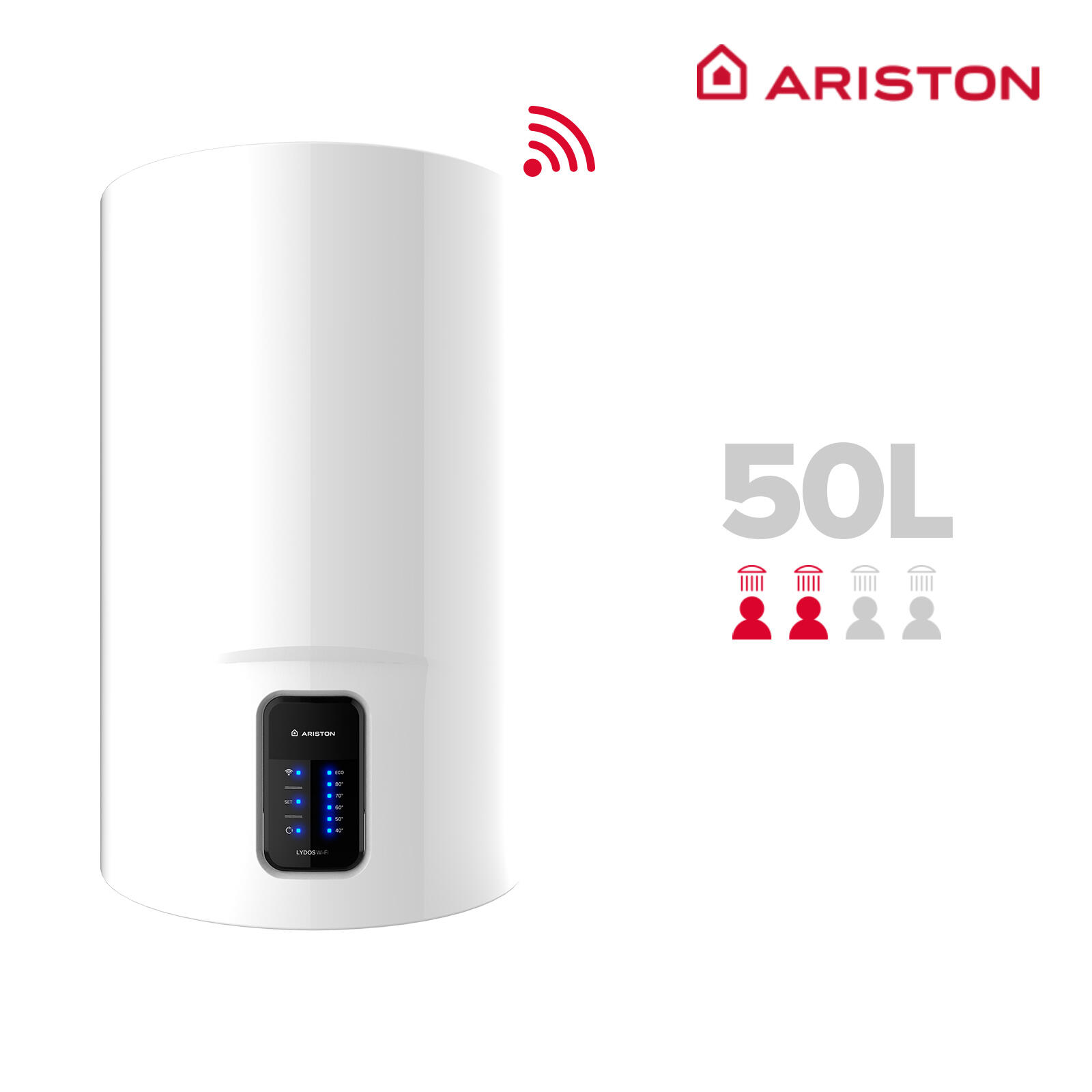 Termoacumulador elétrico 50L wi-fi Ariston Lydos G+ - 6