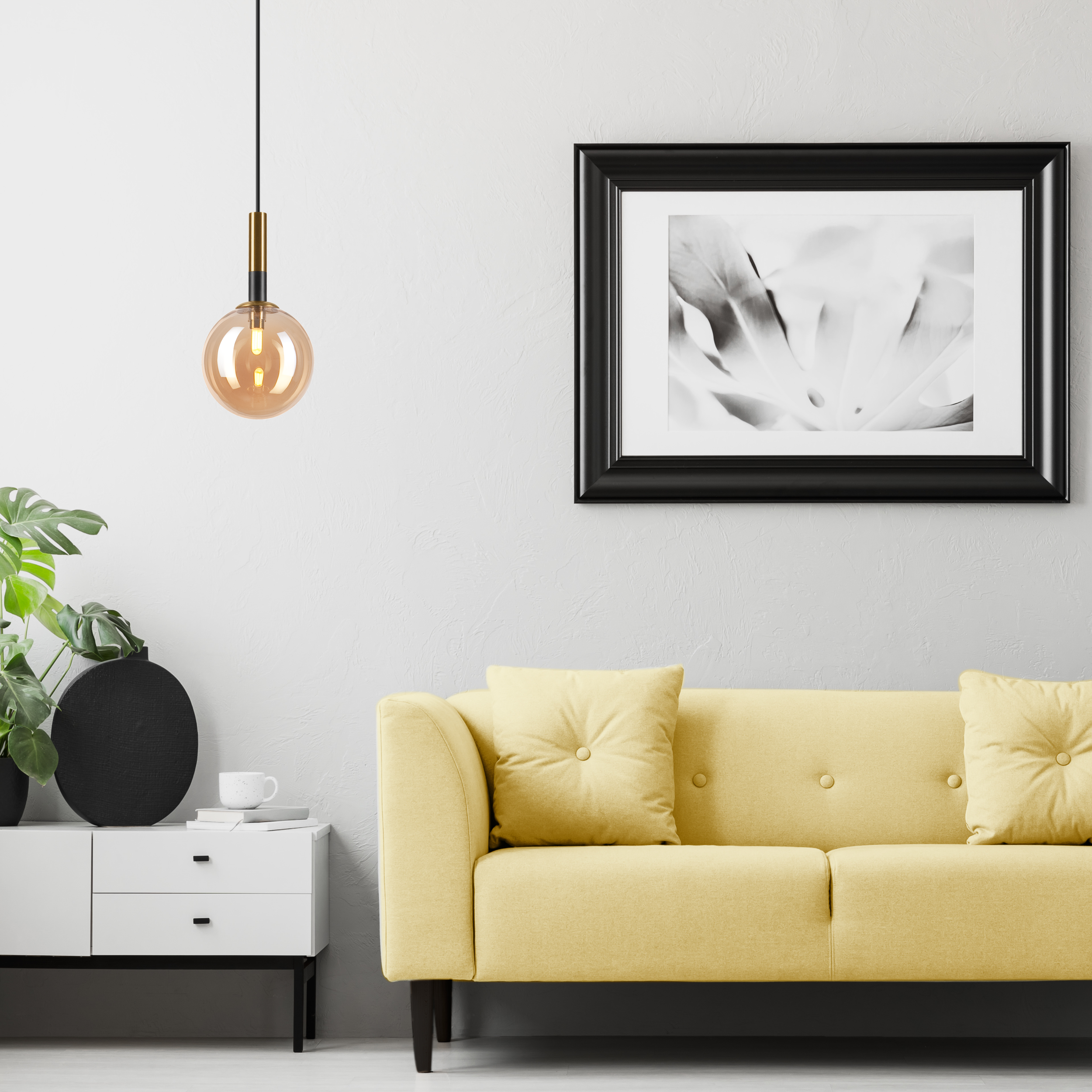 Lampa wisząca Rollo złoto-czarna G9 Lamkur - 4