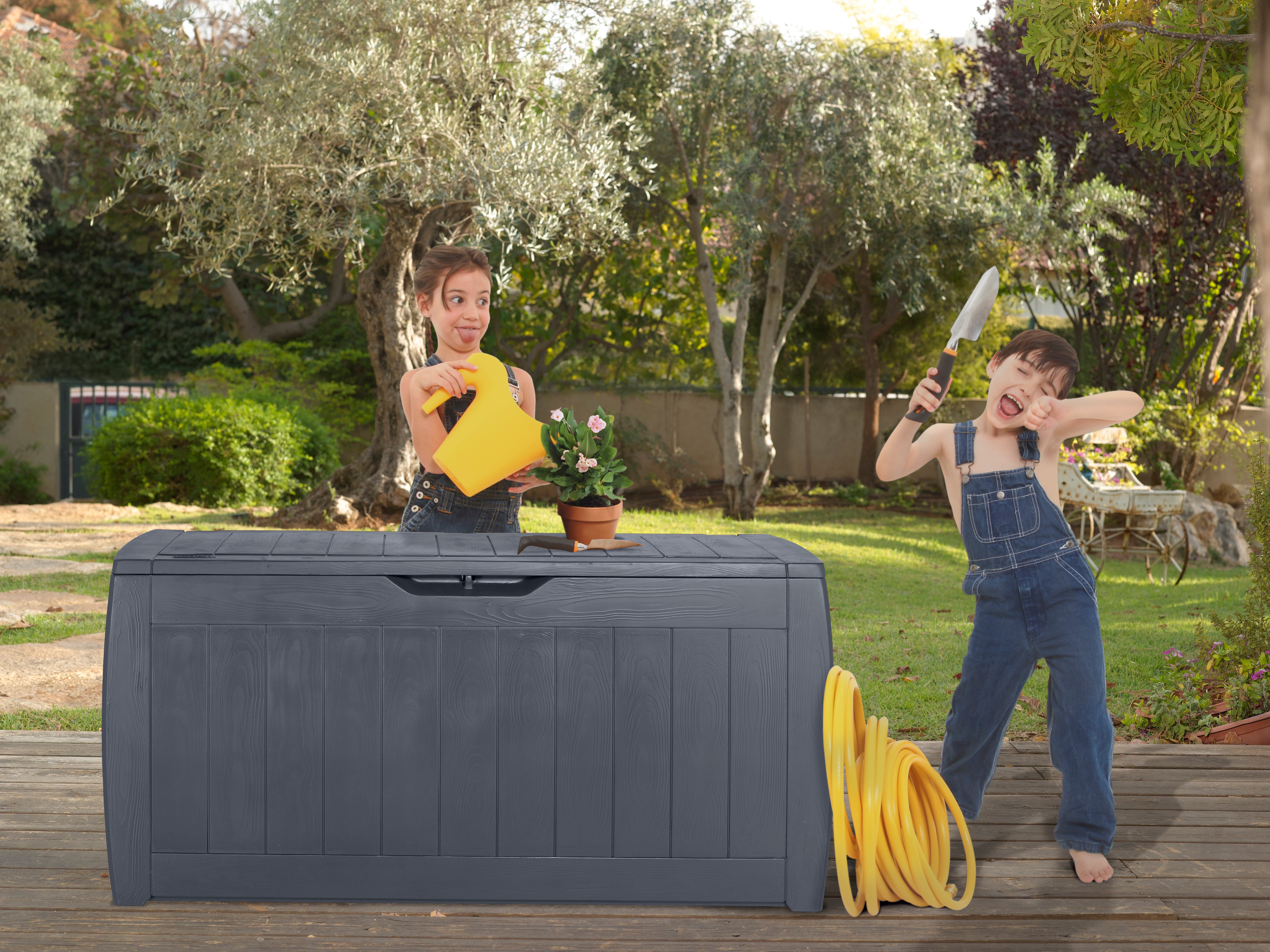 Baule KETER Hollywood in polipropilene antracite L 118 x H 57 x P 45 cm - 3