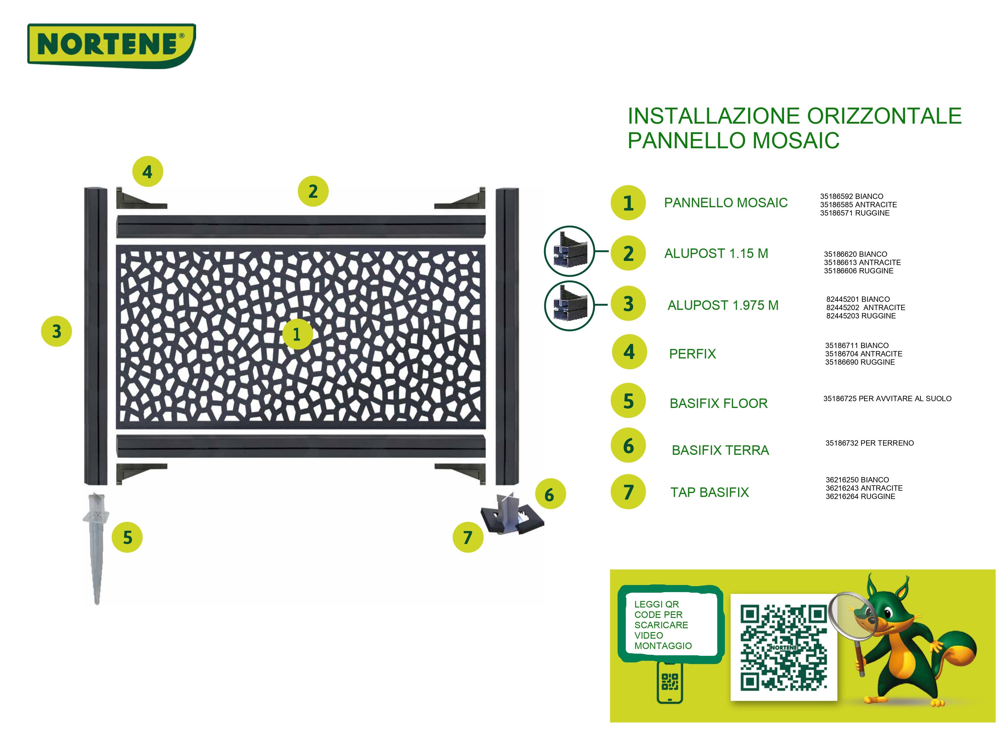 Pannello di recinzione in PVC grigio MOSAIC L 100 x H 200 cm, spessore 5 mm - 14