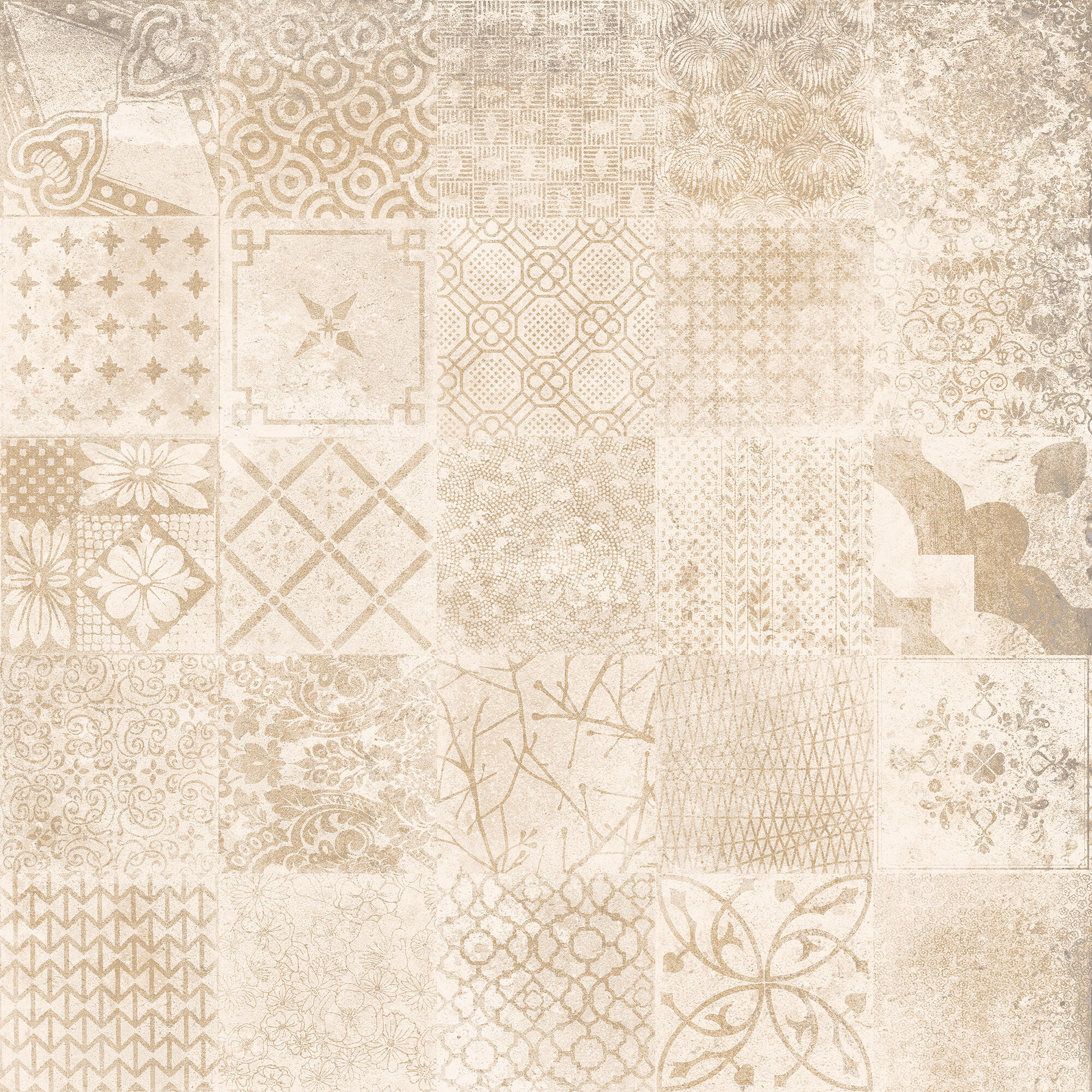 Suelo cerámico alhamar efecto piedra blanco 33x33 cm c3