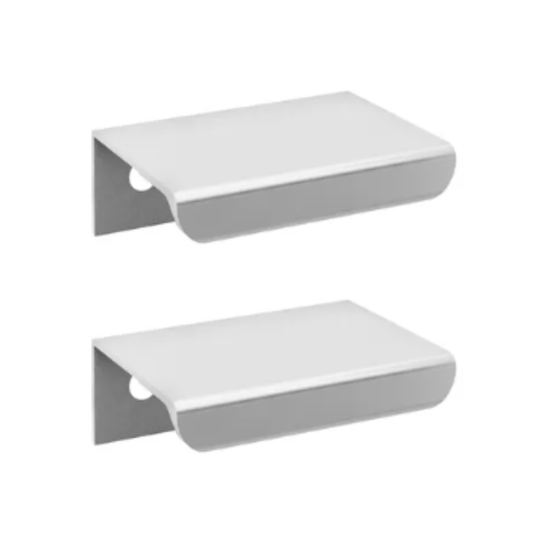 Maniglia per mobili INSPIRE in alluminio grigio e argento anodizzato interasse 36 mm, 2 pezzi - 24