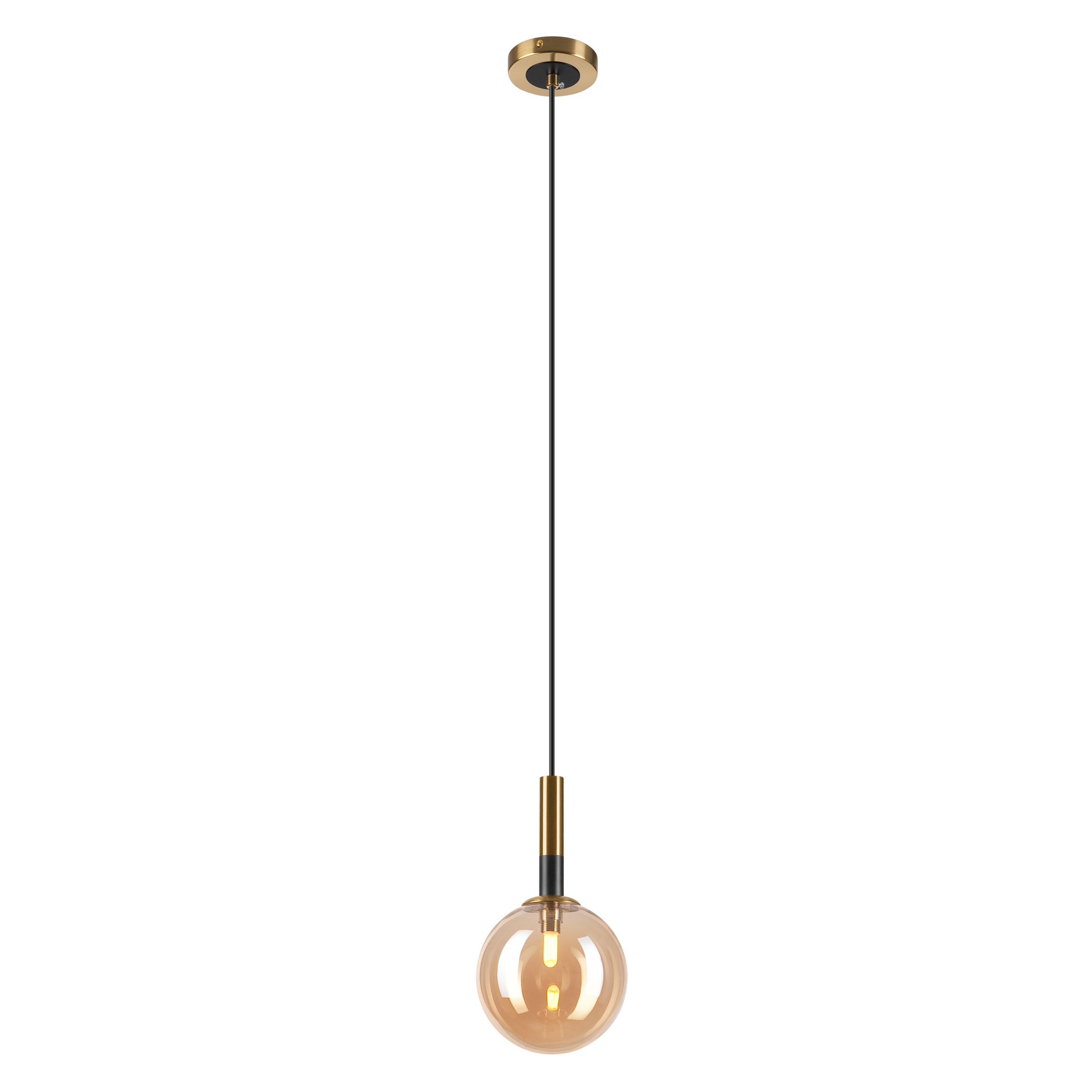 Lampa wisząca Rollo złoto-czarna G9 Lamkur - 5