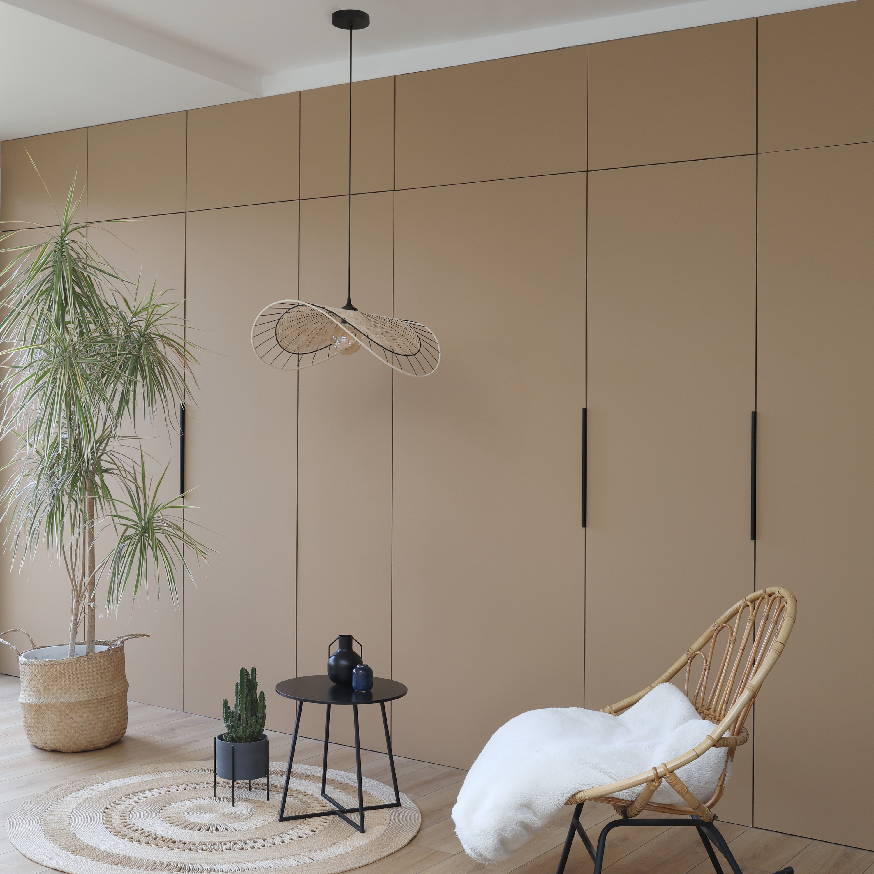 Lampa wisząca Chai rattan czarna E27 Inspire - 7