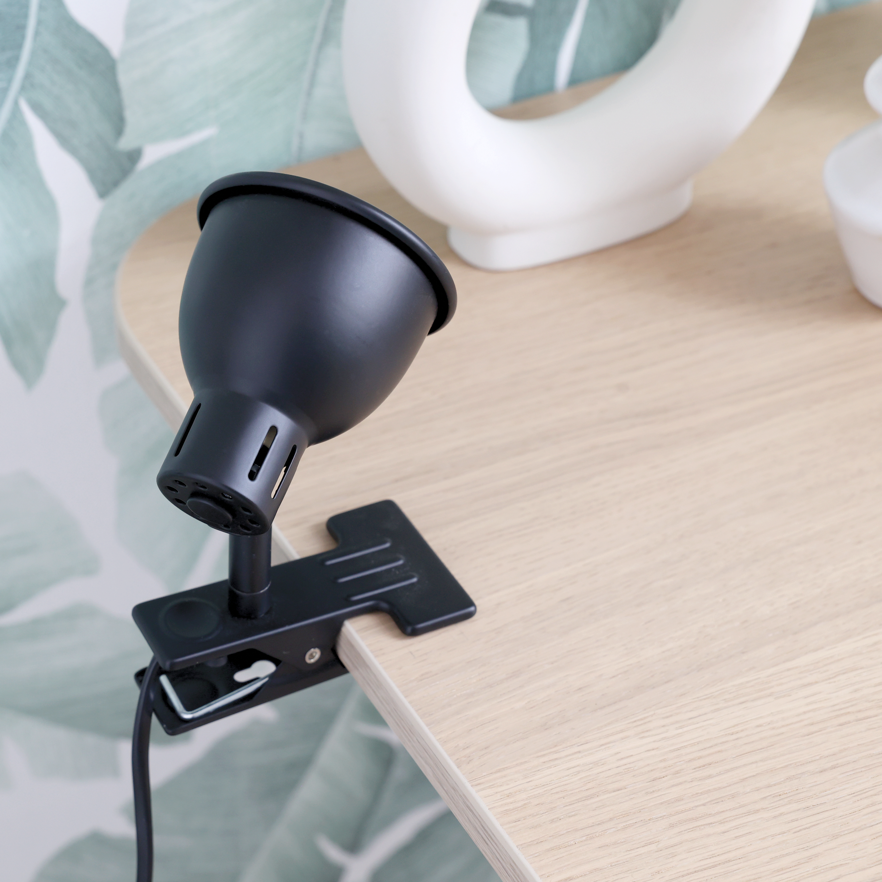 Lampe de bureau à pince Jordi, fer, noir, H.15 cm INSPIRE, GU10 - 8