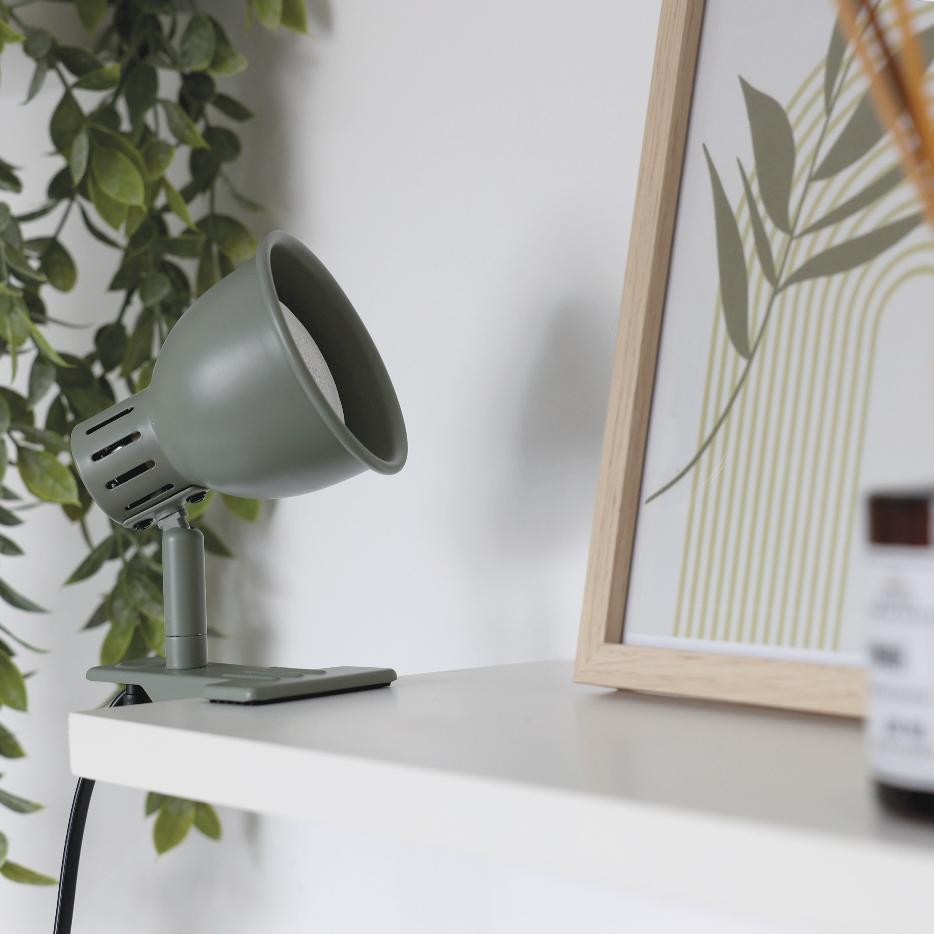 Lampe de bureau à pince Jordi, fer, vert, H.15 cm INSPIRE, GU10 - 4