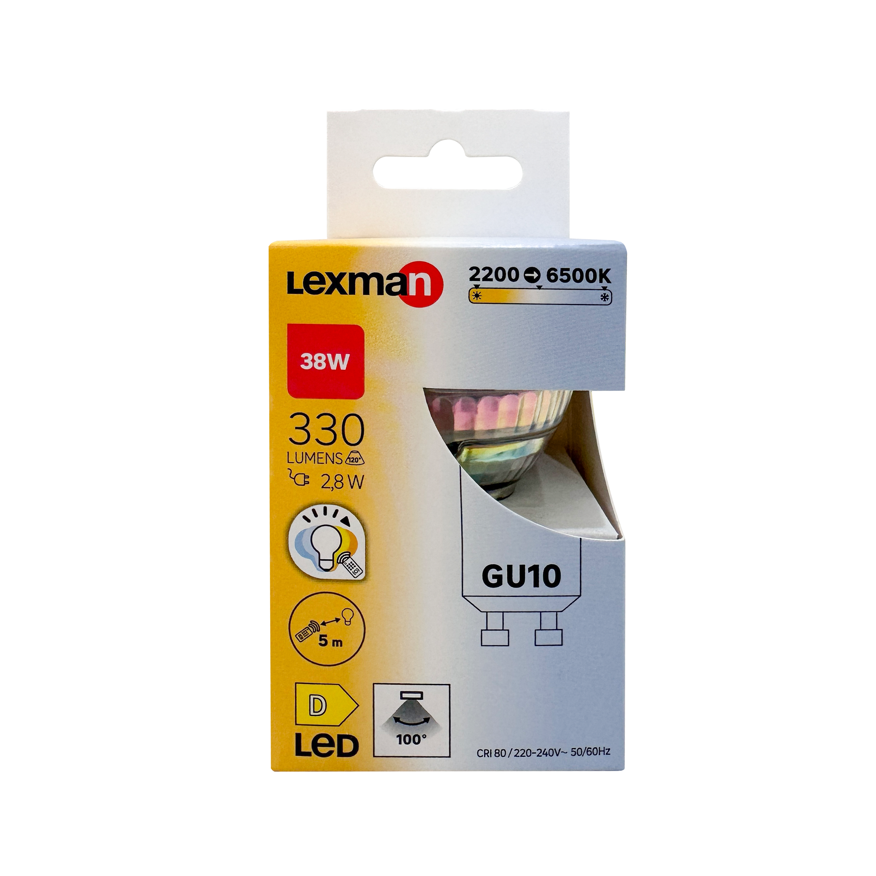 Ampoule led à télécommande, réflecteur GU10, 330lm, variation de blancs, LEXMAN - 4