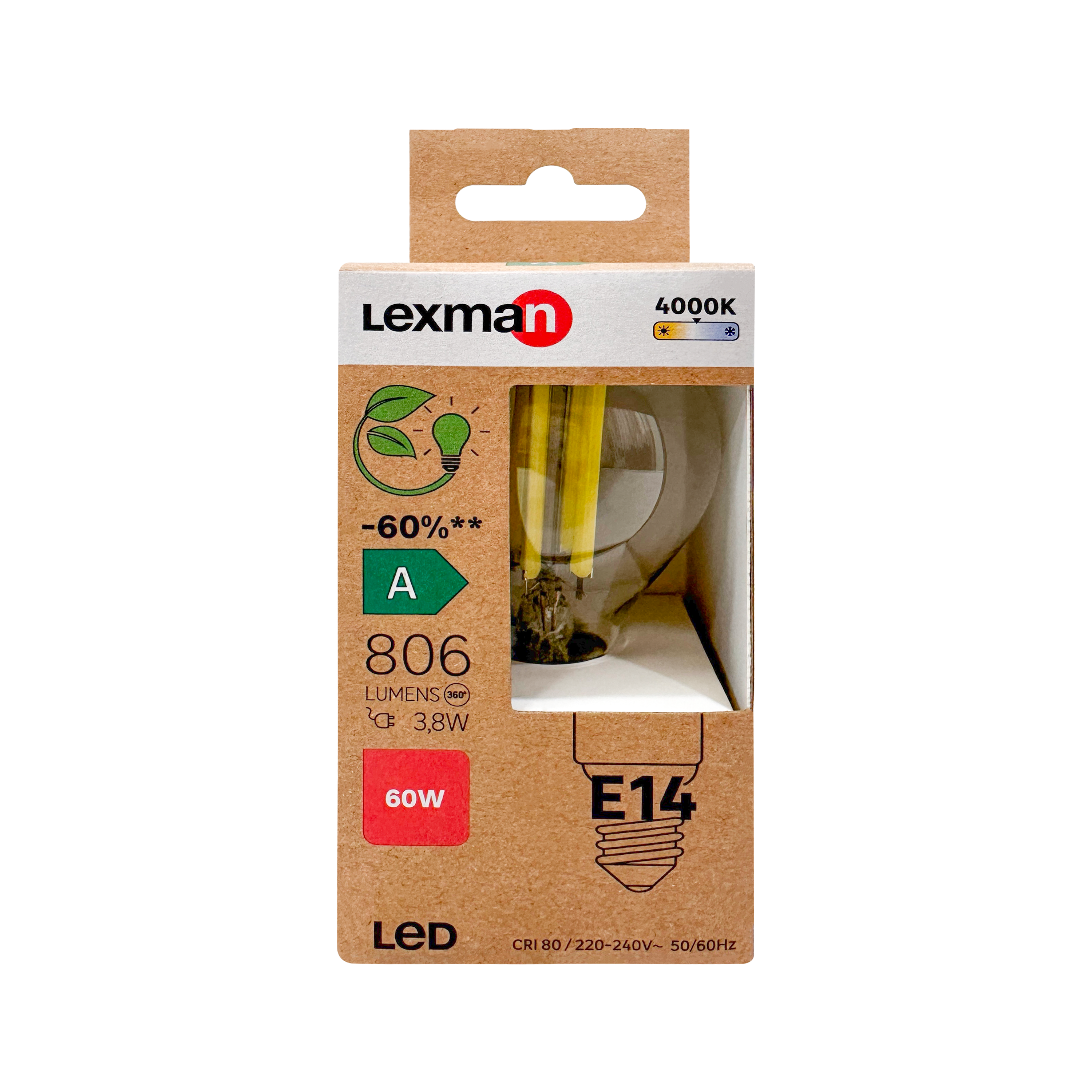 Żarówka LED E14 3,8 W 806 lm Neutralna biel Lexman - 2
