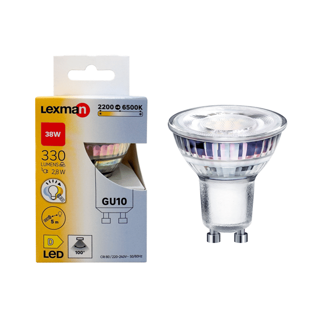 Ampoule led à télécommande, réflecteur GU10, 330lm, variation de blancs, LEXMAN