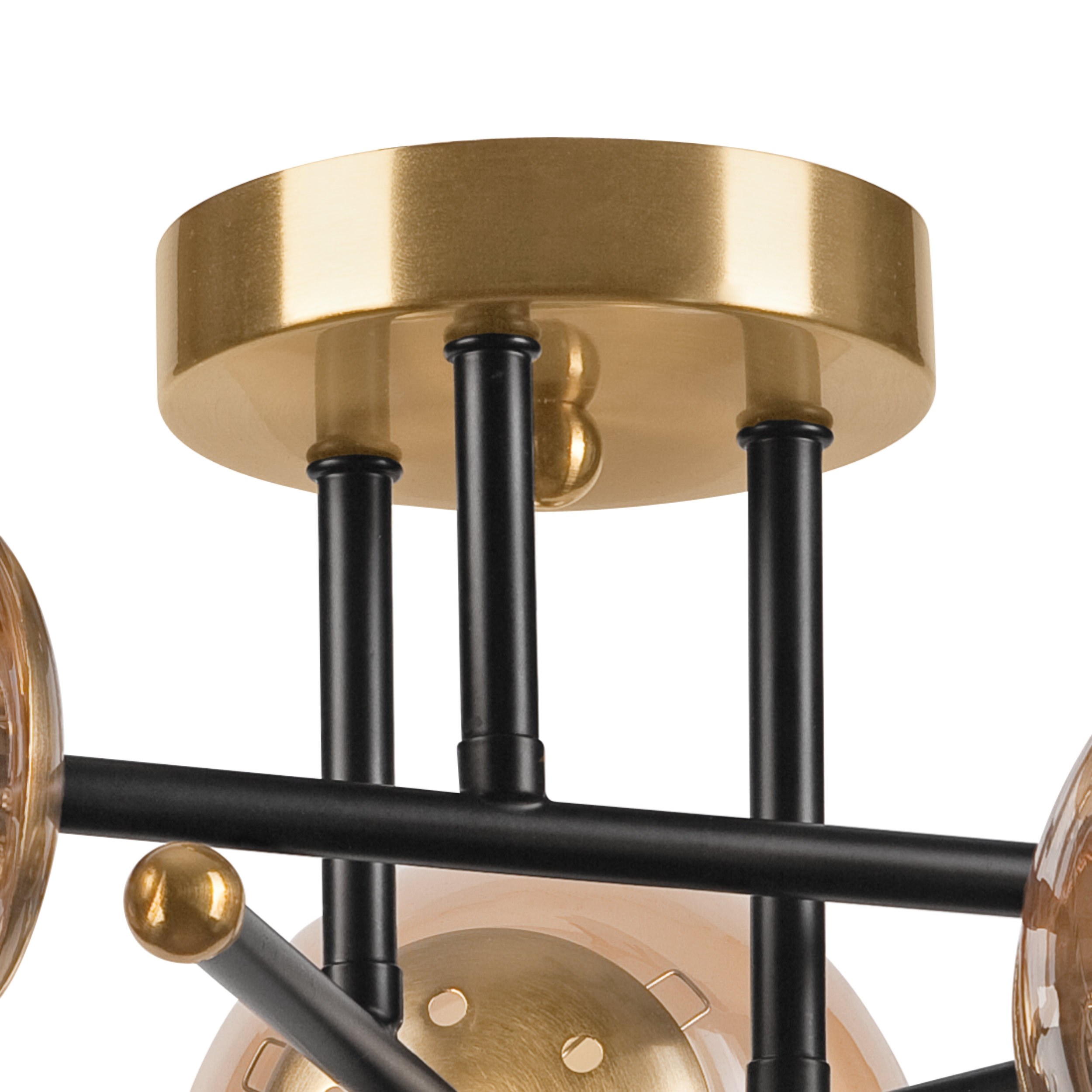 Lampa sufitowa Malena złoto-czarna 3 x E14 Lamkur - 7