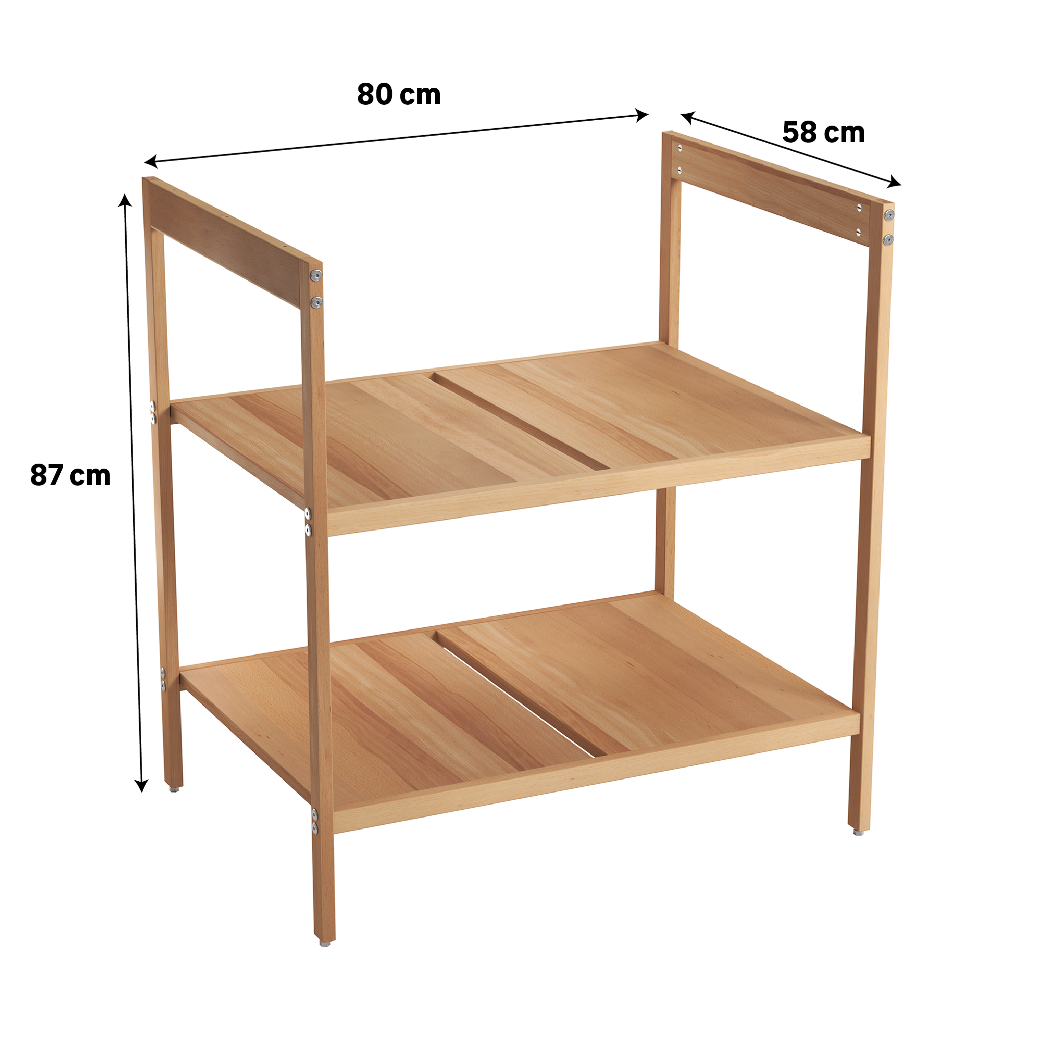 Structure d'îlot de cuisine bois Eleki, H.87 x L.80 cm x P.58 cm - 7