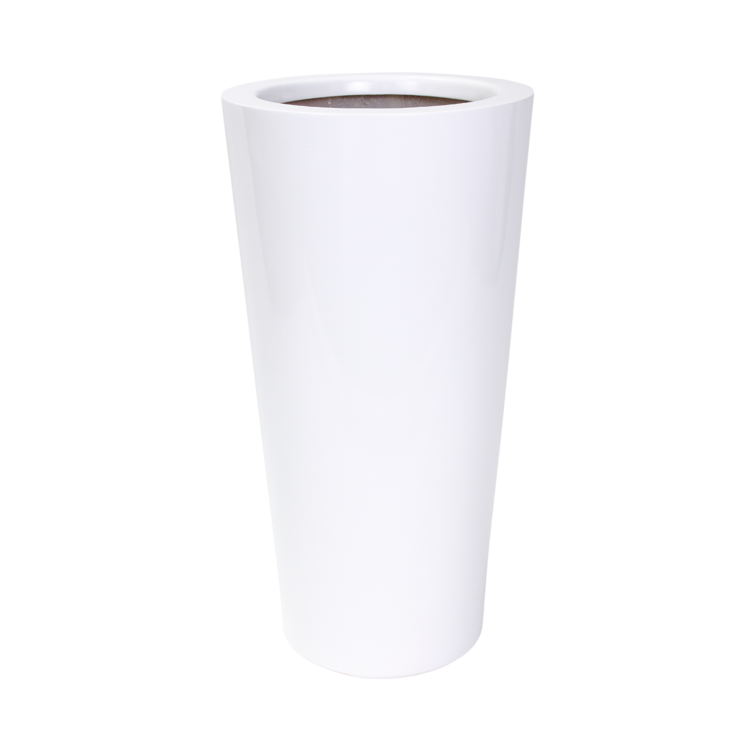 Osłonka doniczki Stożek + półka 38cm biała Cermax