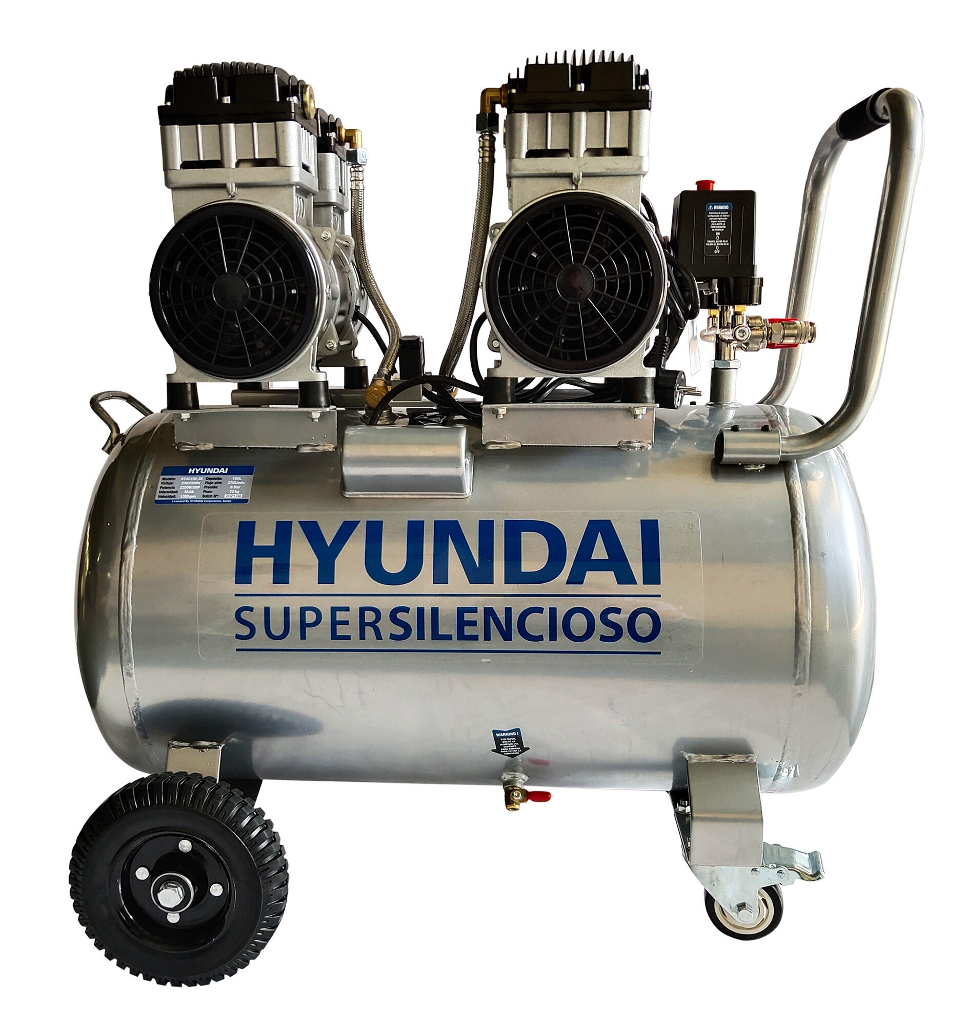 Compressor silencioso HYAC100-3S 3 CV 100 Litros Hyundai - 3