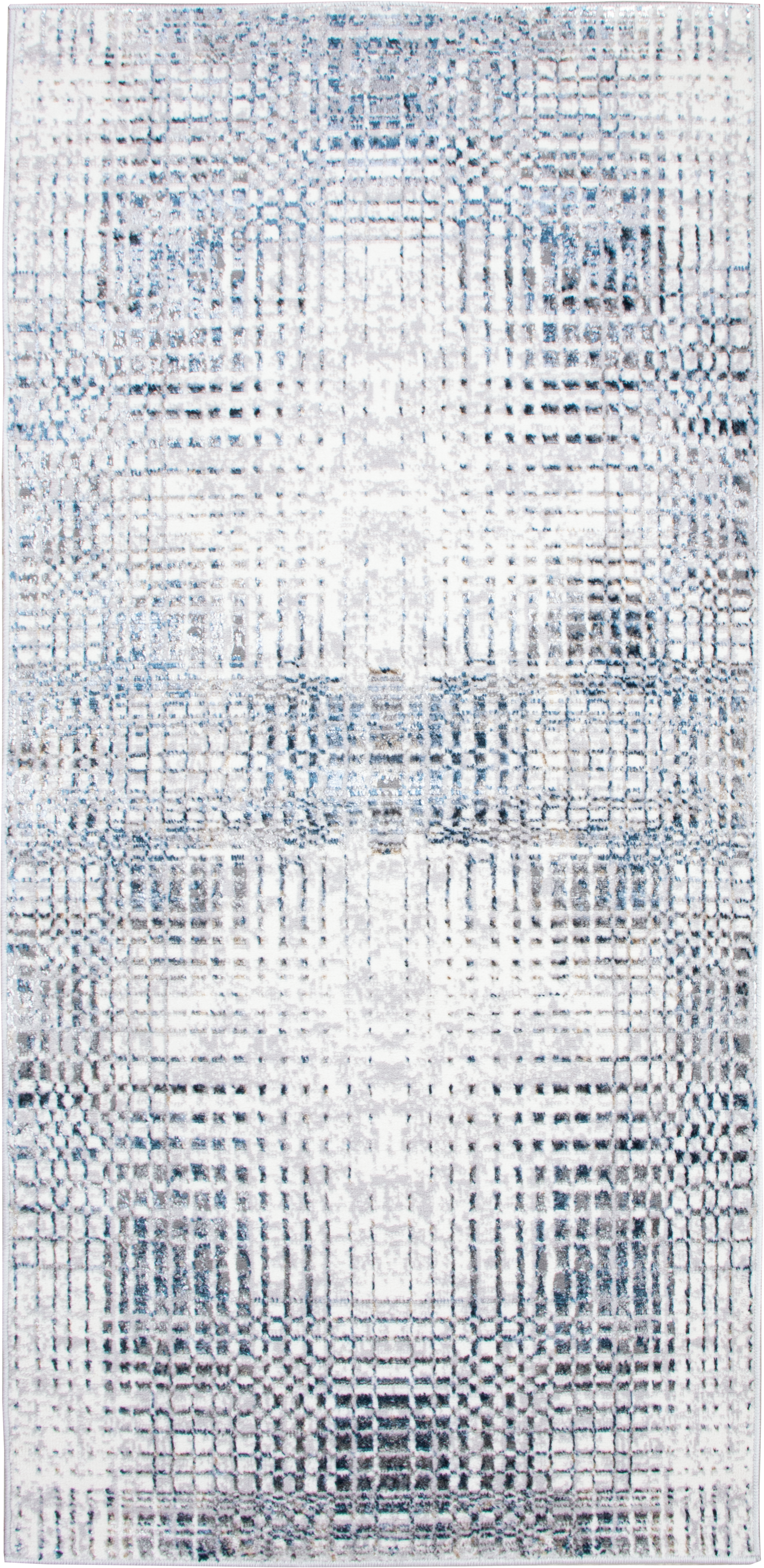 Dywan Suez mozaika przecierany niebieski 80 x 150 cm