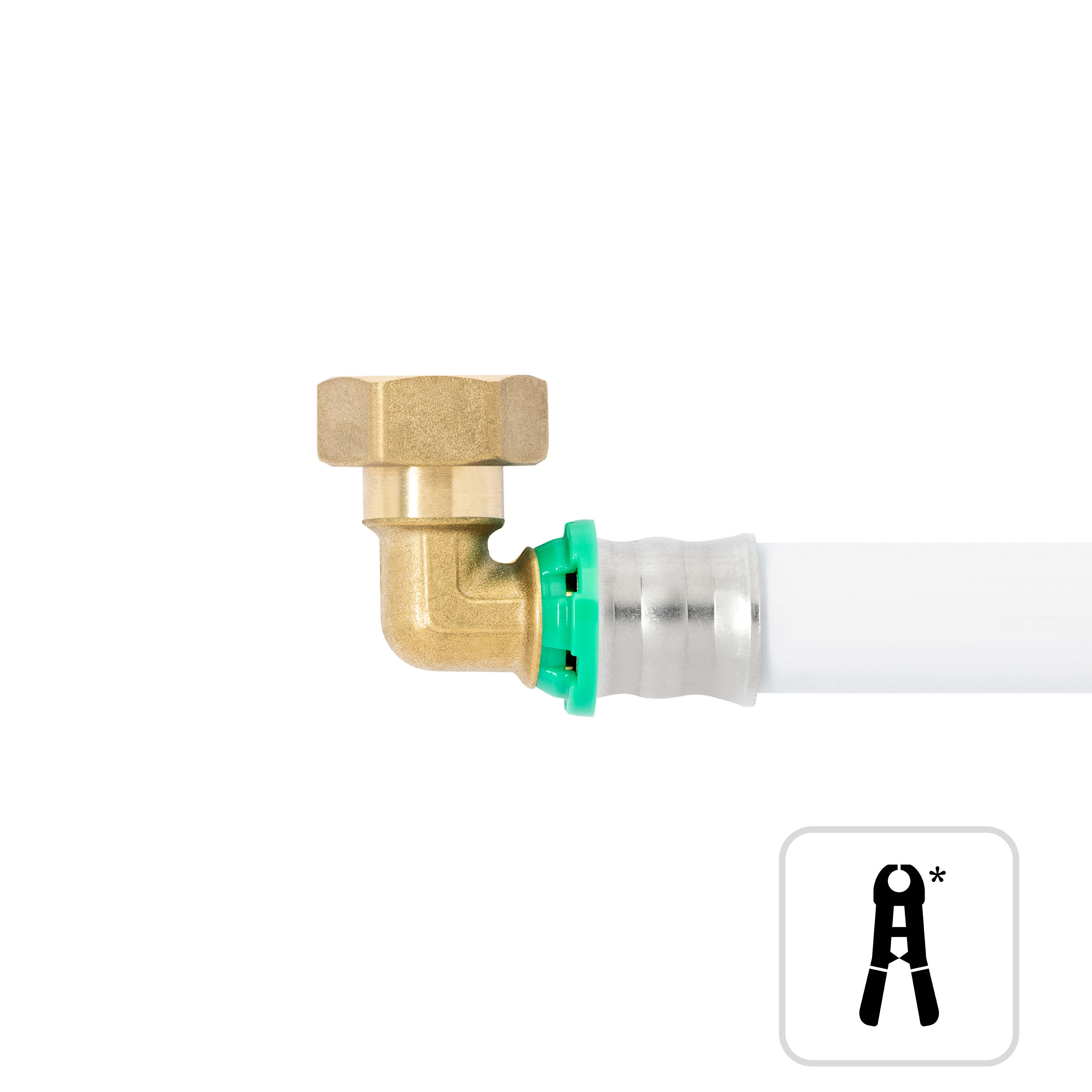 Coude écrou-libre à sertir multicouche ⌀ 20 F20x27 (3/4