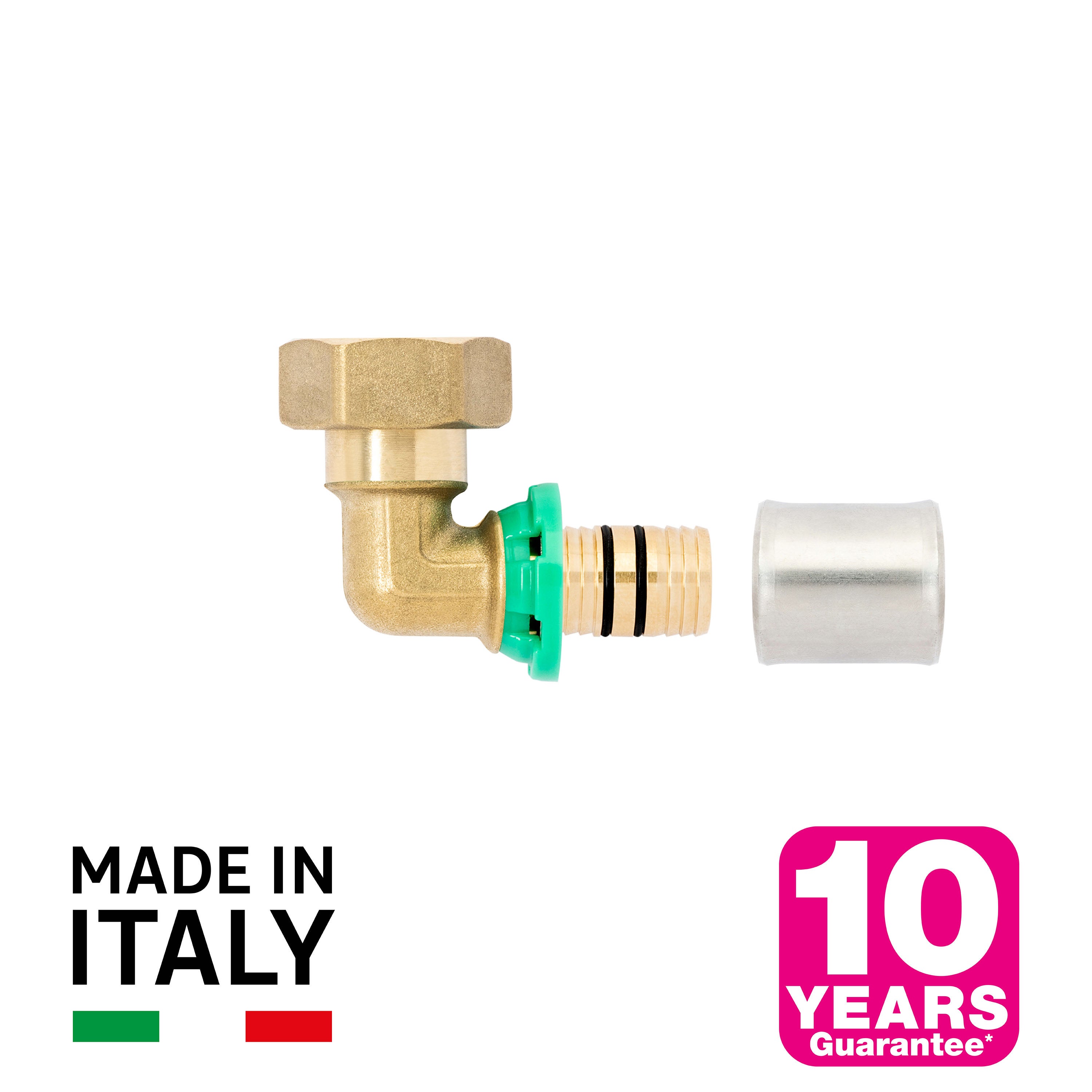 Coude écrou-libre à sertir multicouche ⌀ 20 F20x27 (3/4