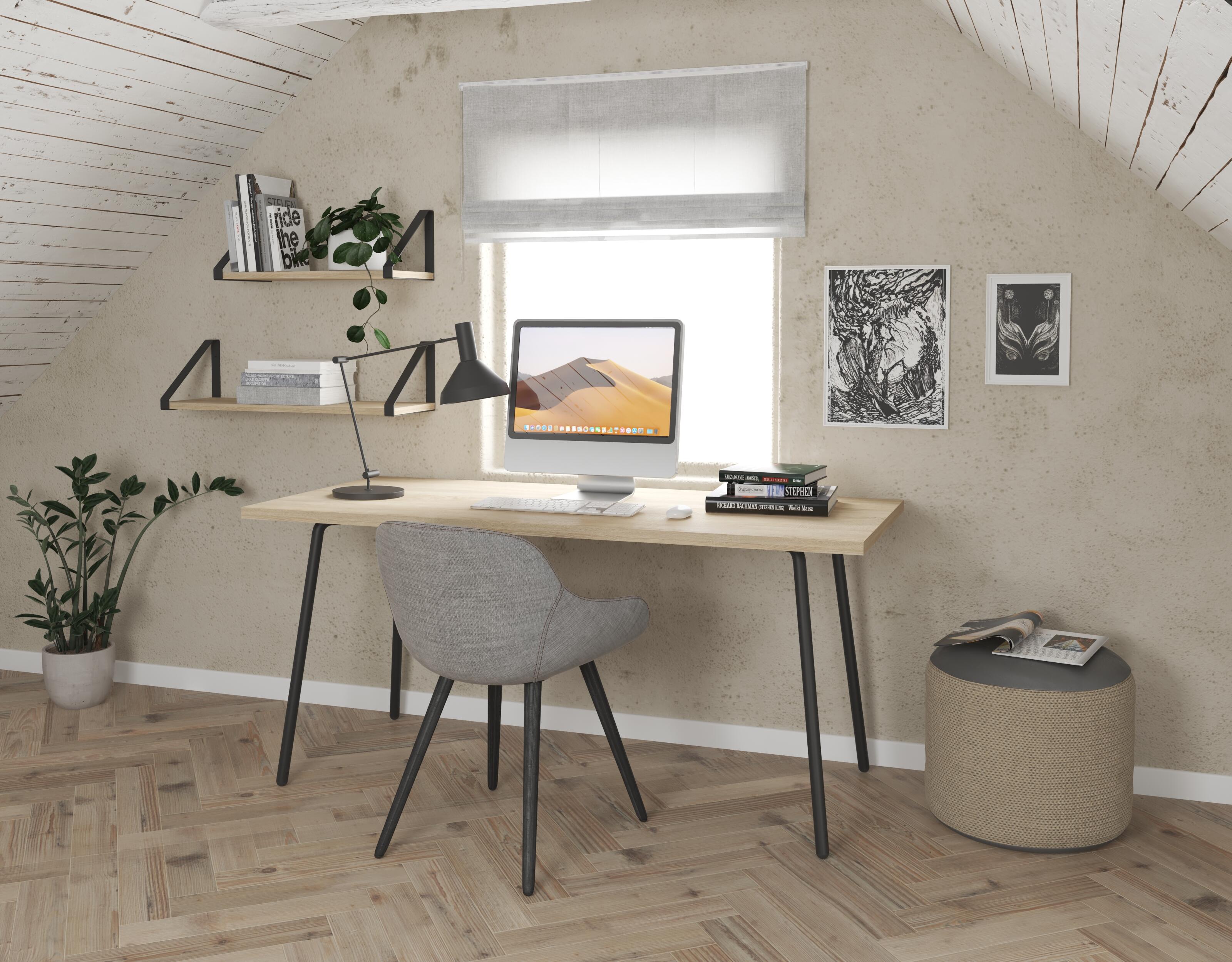 Pied de table REI acier noir mat l. 64 x H. 71 cm - 2