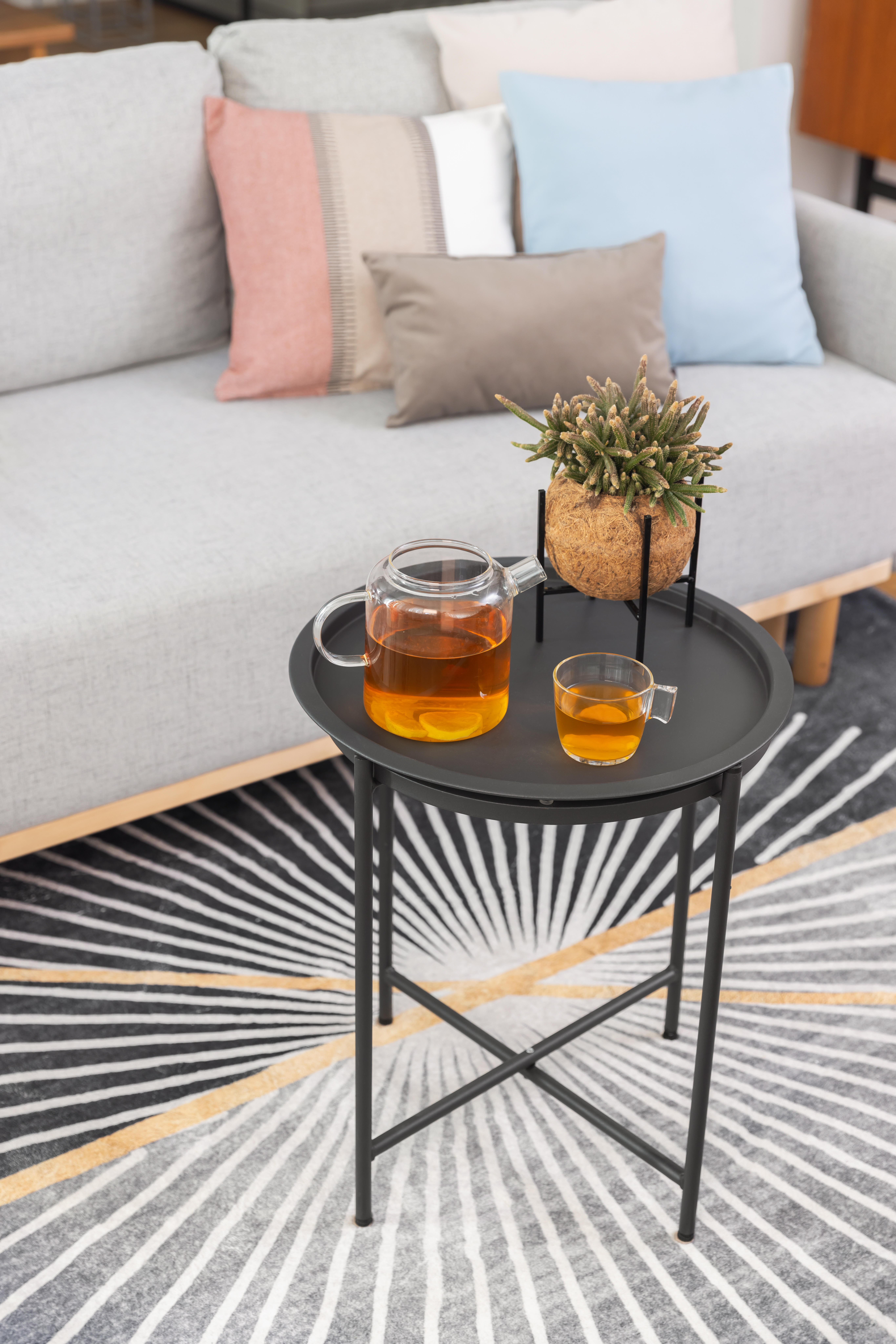 Stolik ogrodowy okrągły Mobis 45 cm antracytowy Naterial - 12