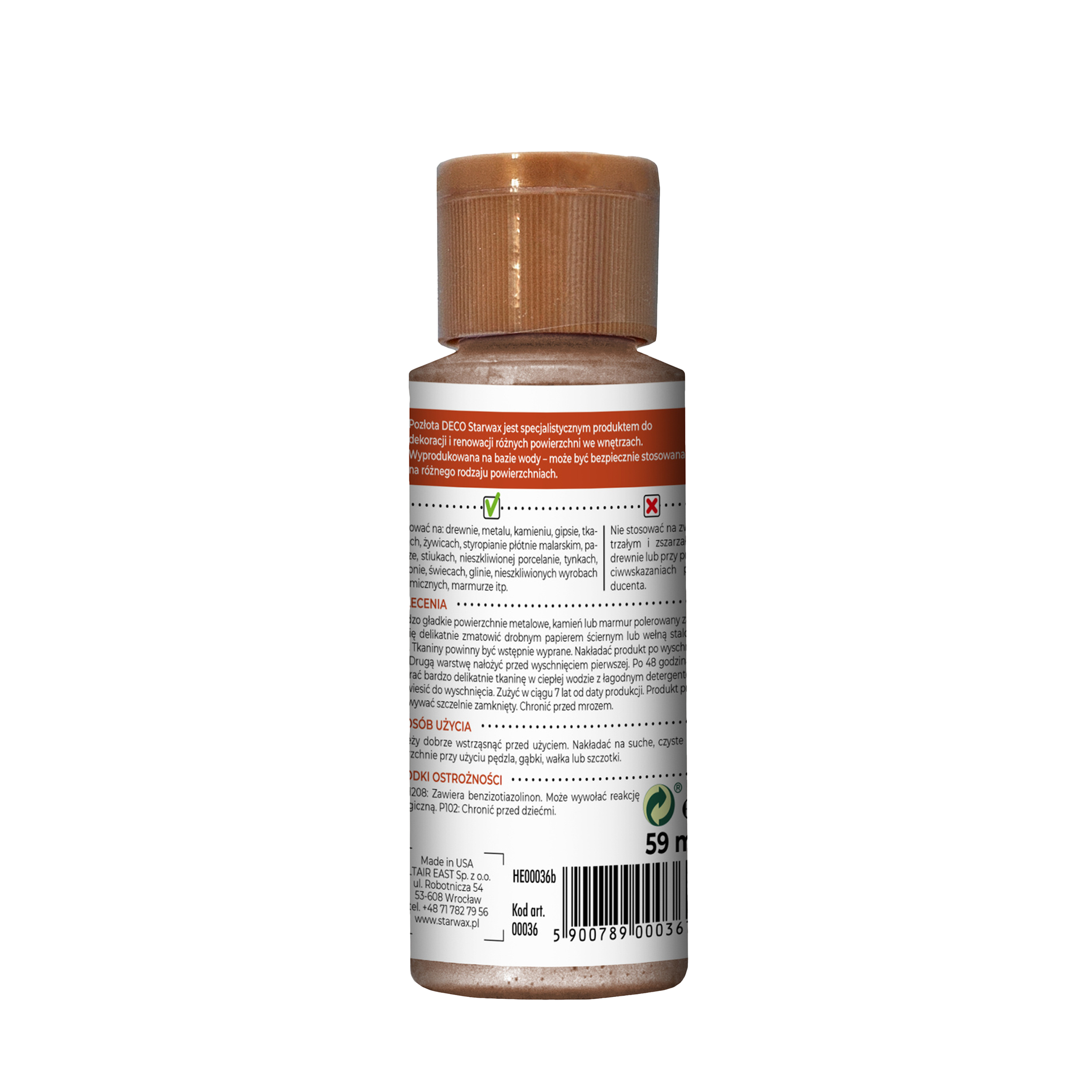Pozłota Deco 59 ml Stare złoto STARWAX - 2