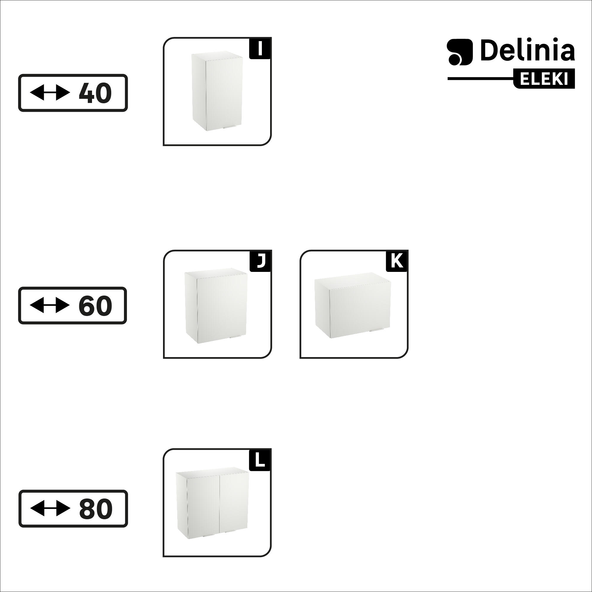Mueble alto de cocina Eleki Blanco 1 puerta H 72.1 x L 60 cm - 7