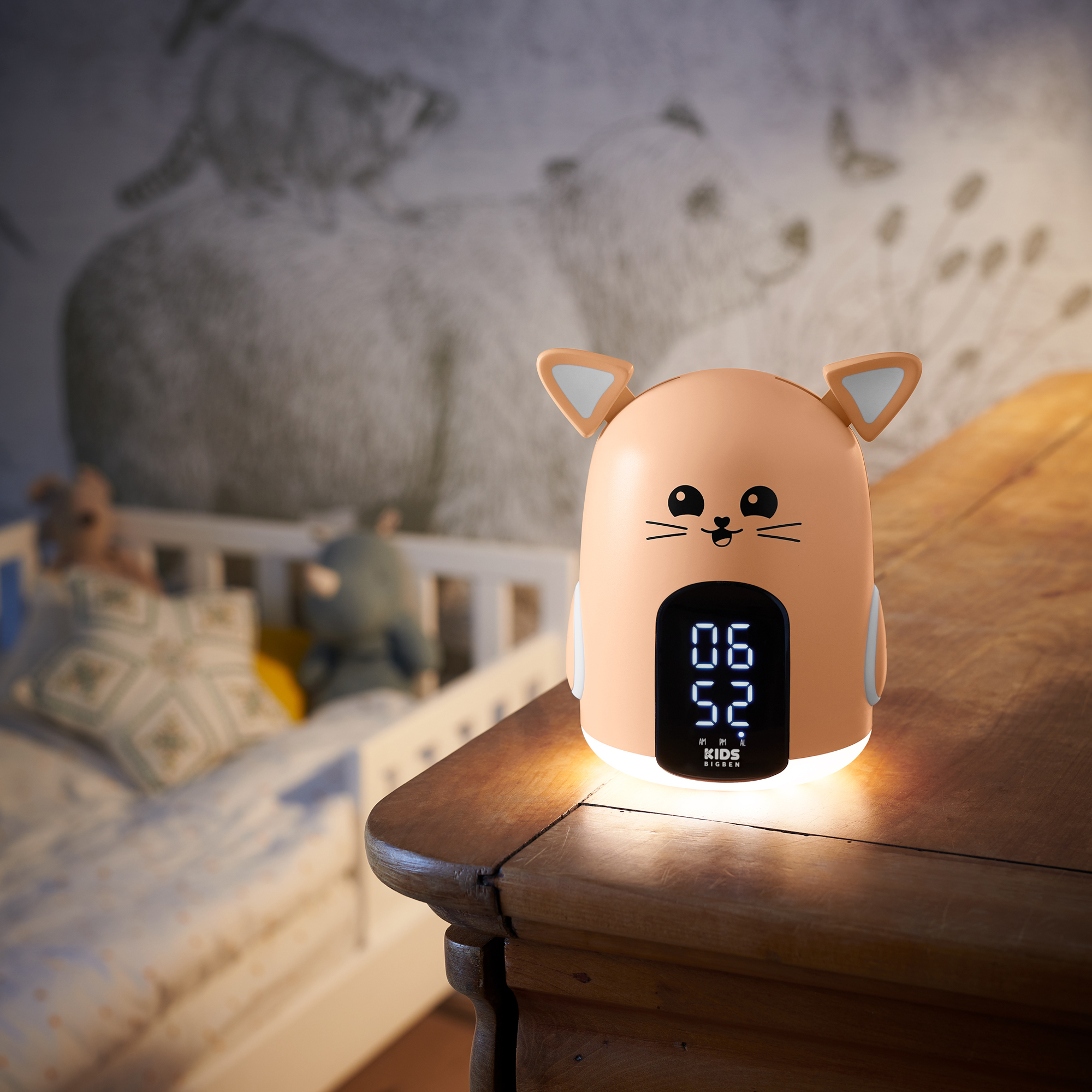 Luz guía despertador y luz nocturna gato