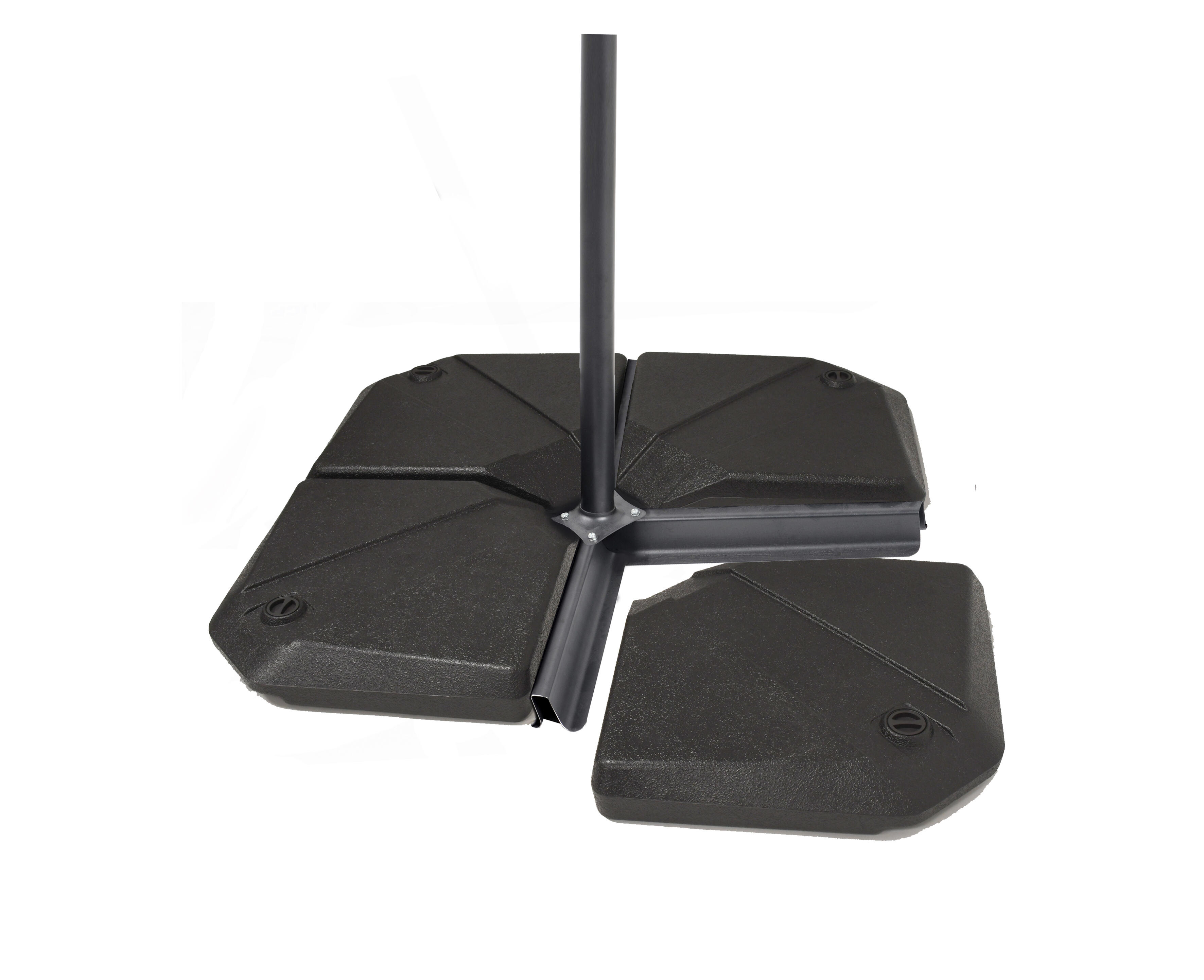 Pie de parasol cuadrado de polietileno negro rellenable de 16L - 3