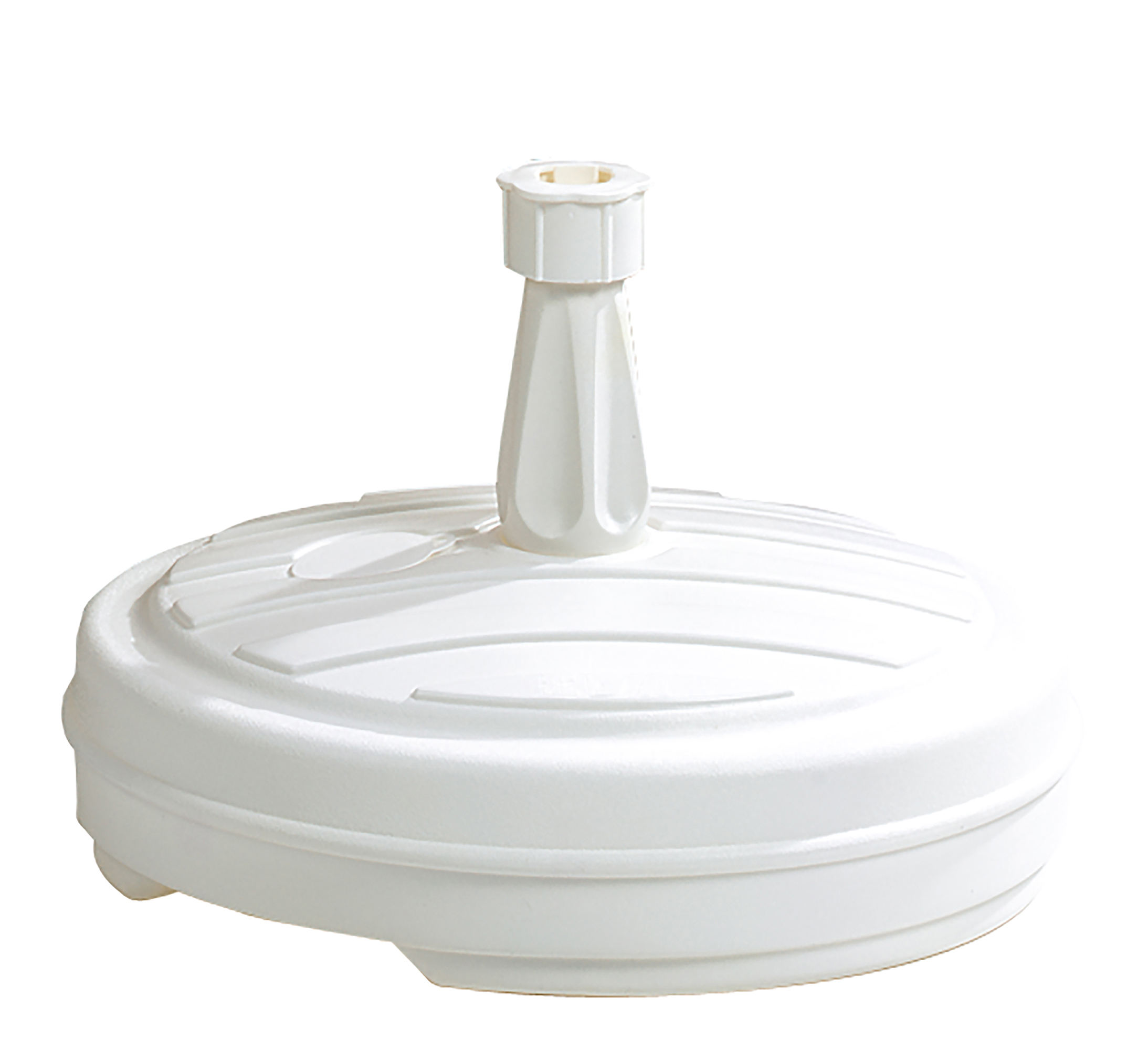Pie de parasol redondo de polietileno blanco rellenable de 14l