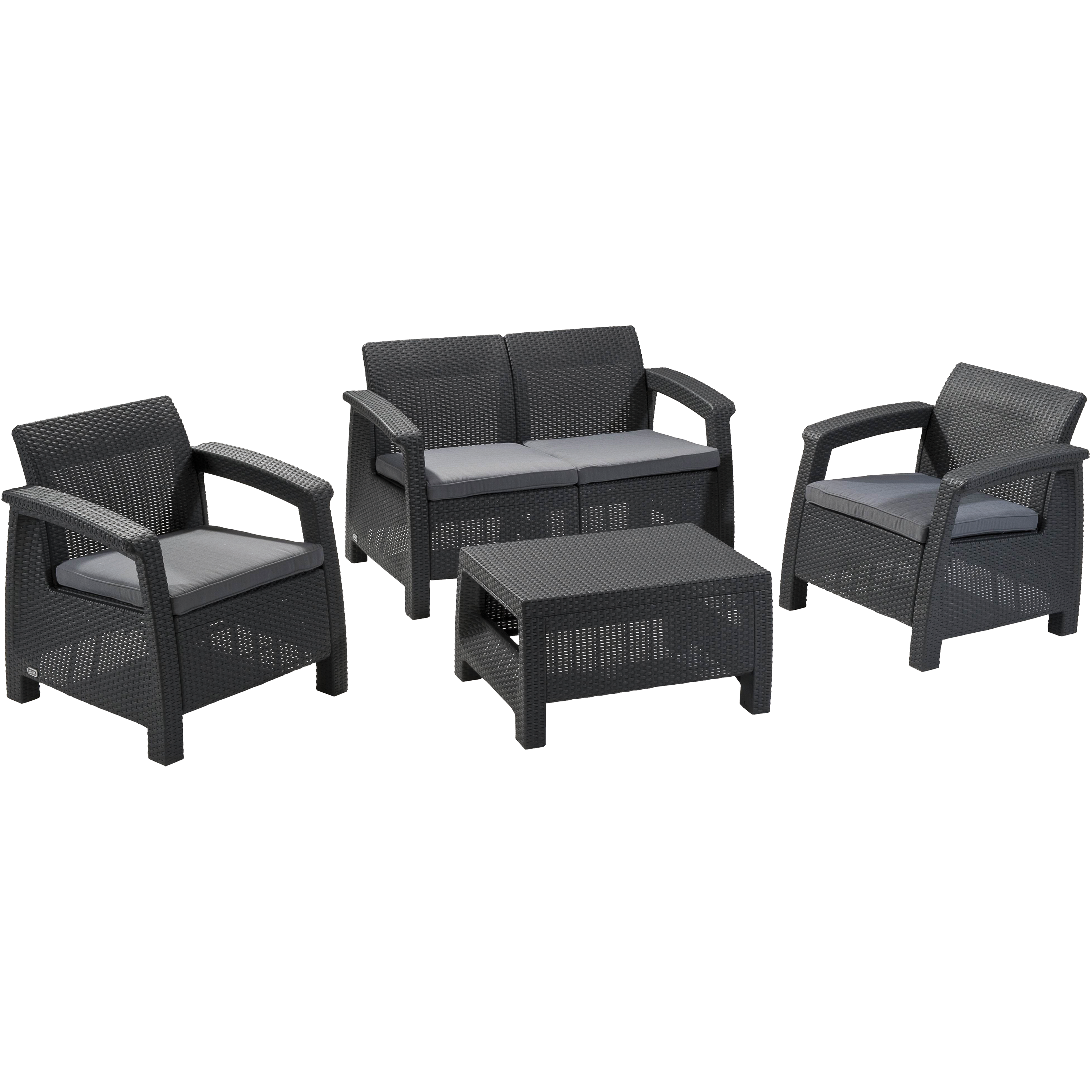 Meble ogrodowe zestaw Corfu grafitowe Keter