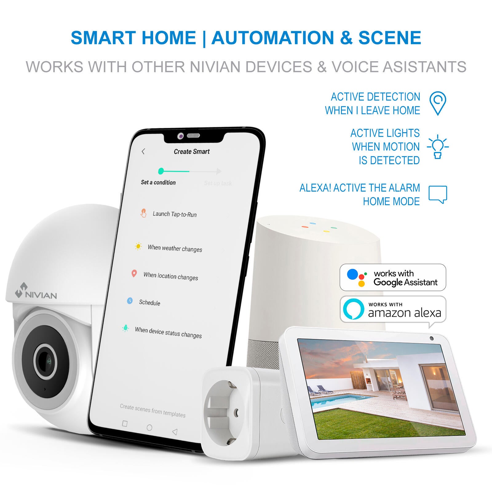 CAMARA IP WIFI EXTERIOR MOTORIZADA COMPACTA BLANCA - 2