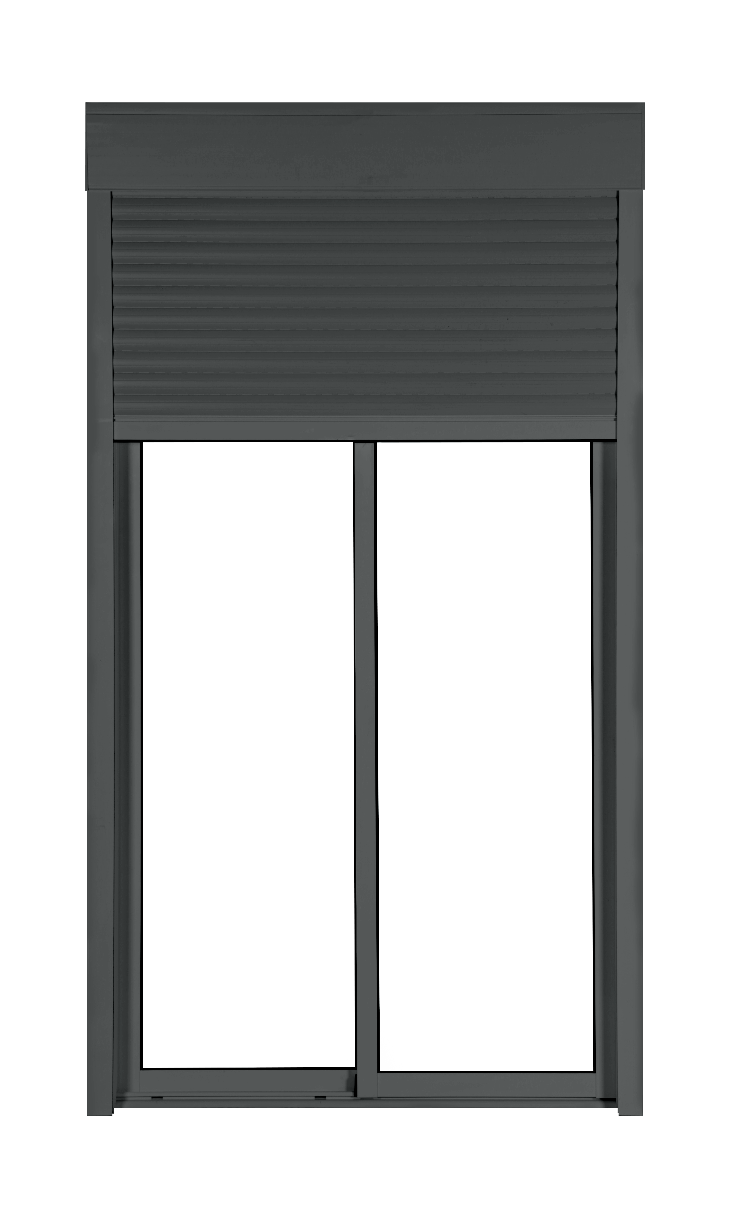 Balconera corredera de aluminio con persiana ISOXA color gris de 130x229cm - 6