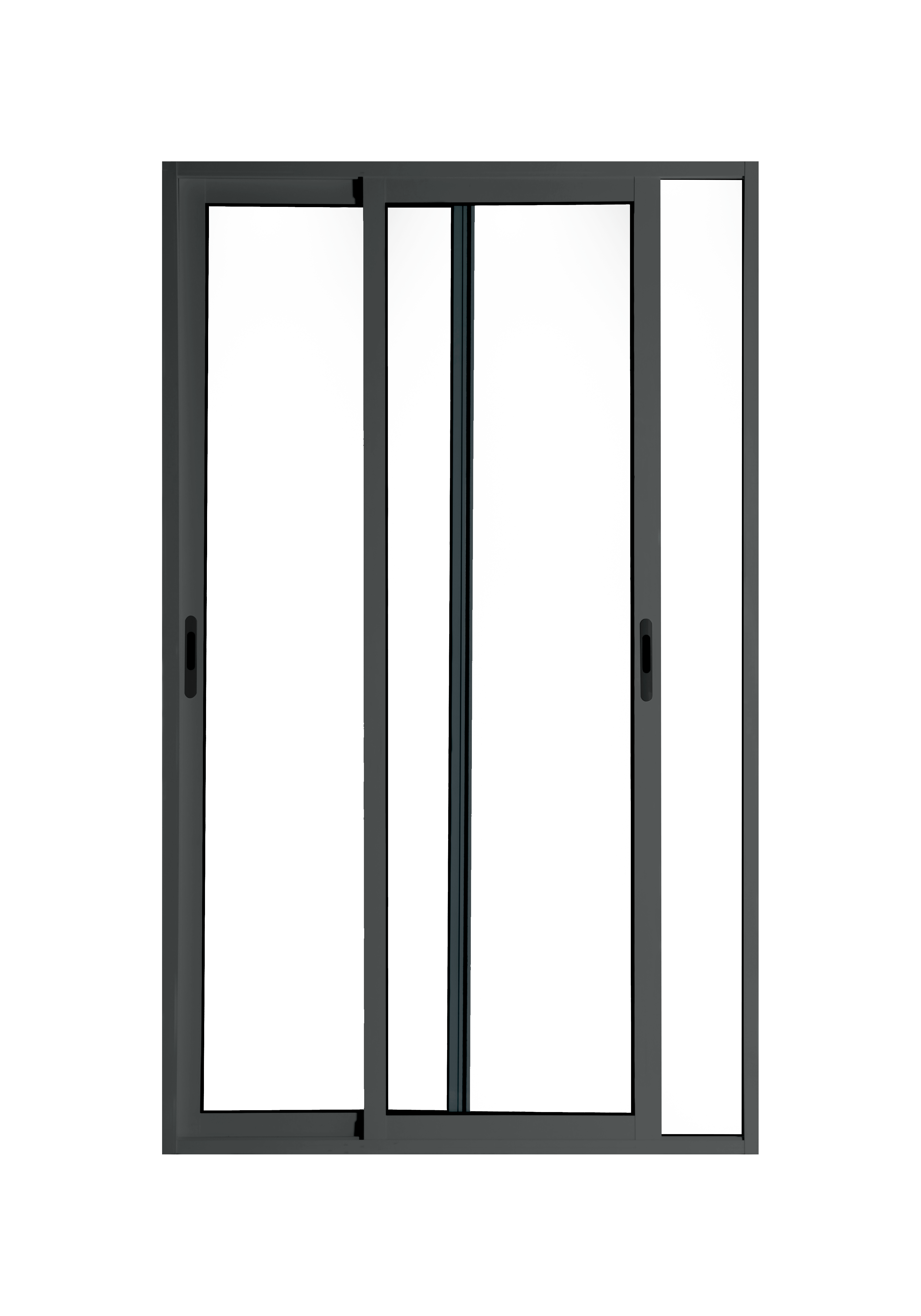 Balconera corredera de aluminio con persiana ISOXA color gris de 130x210cm - 5