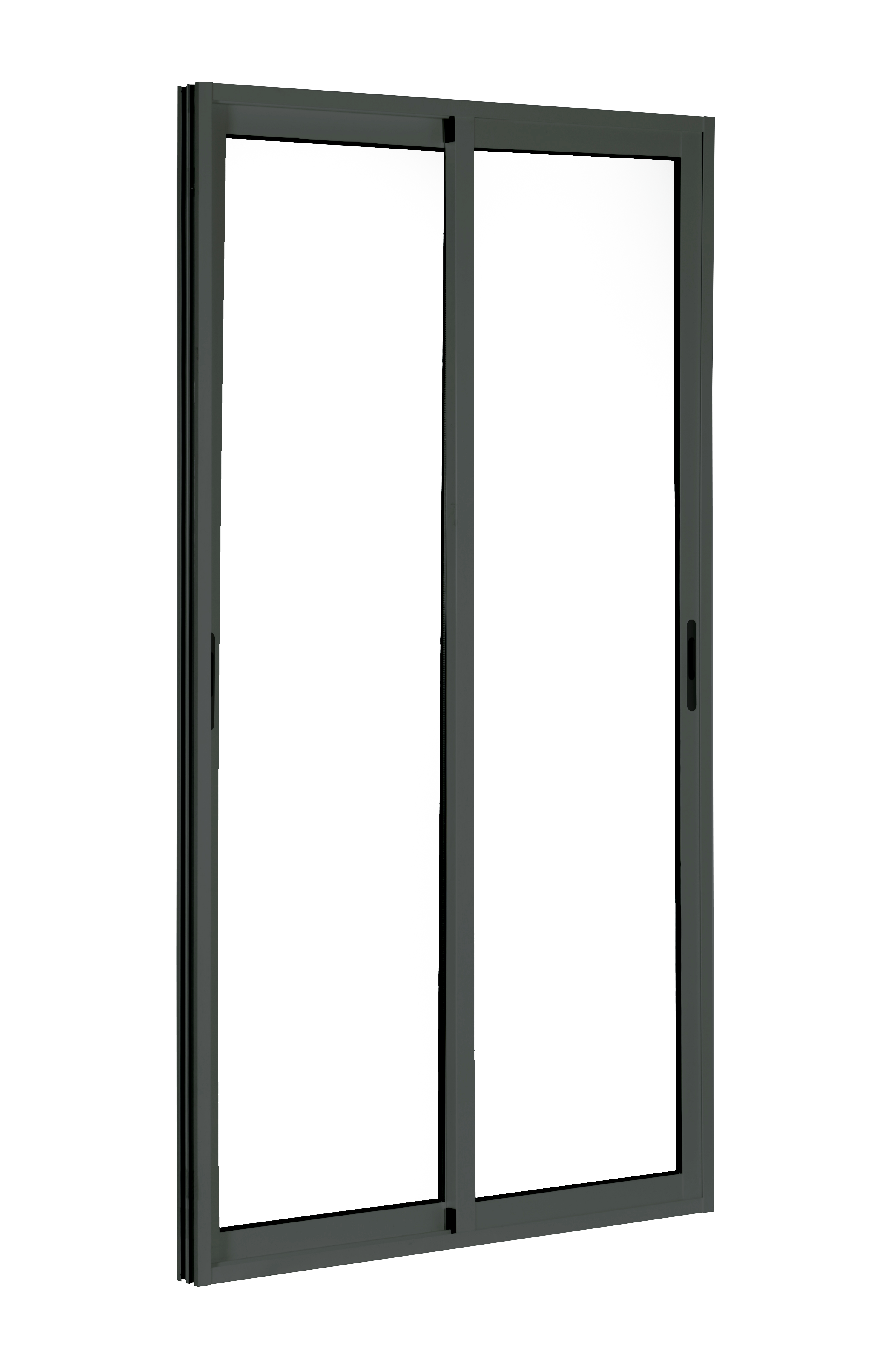 Balconera corredera de aluminio con persiana ISOXA color gris de 130x210cm - 4