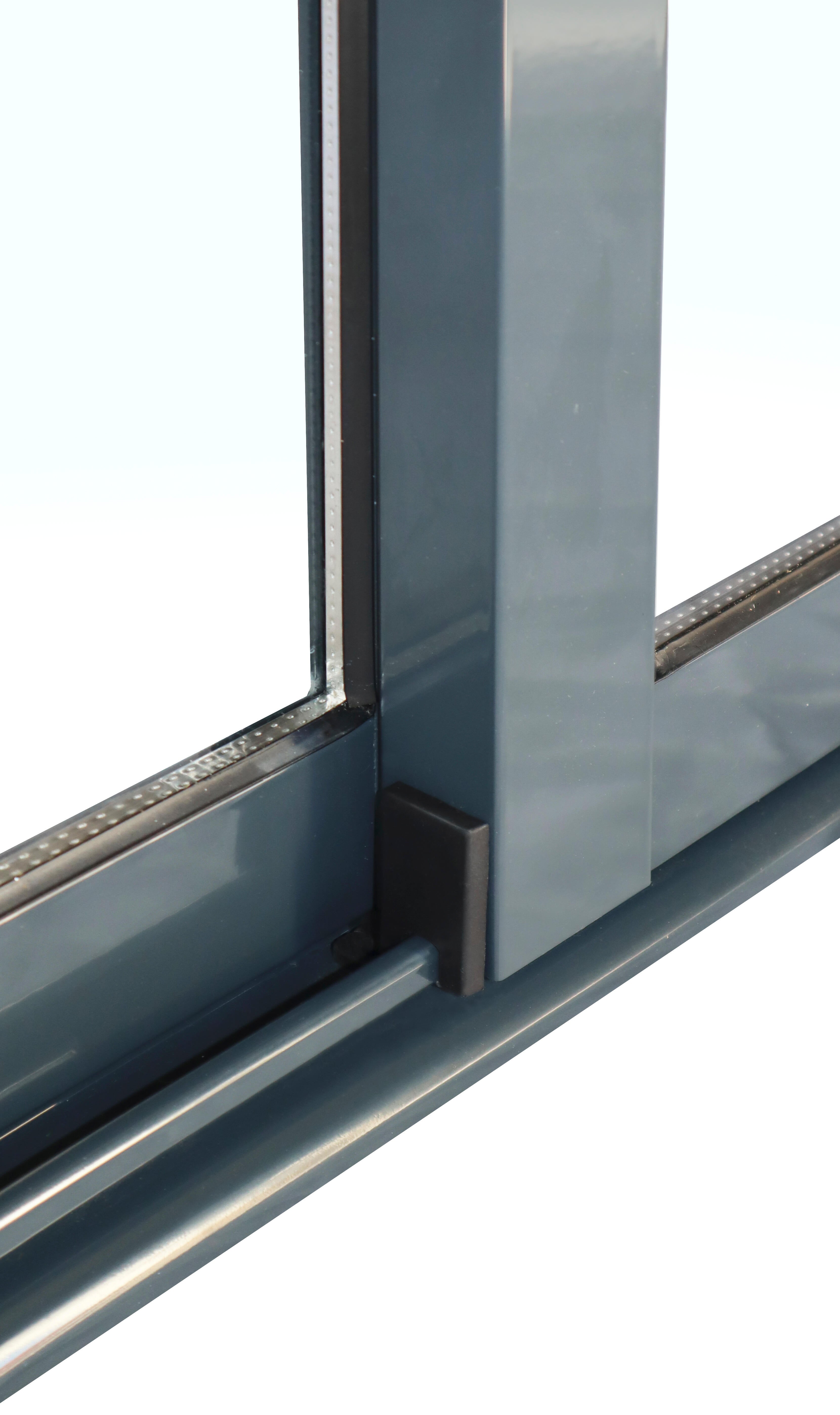 Balconera corredera de aluminio con persiana ISOXA color gris de 130x210cm - 8