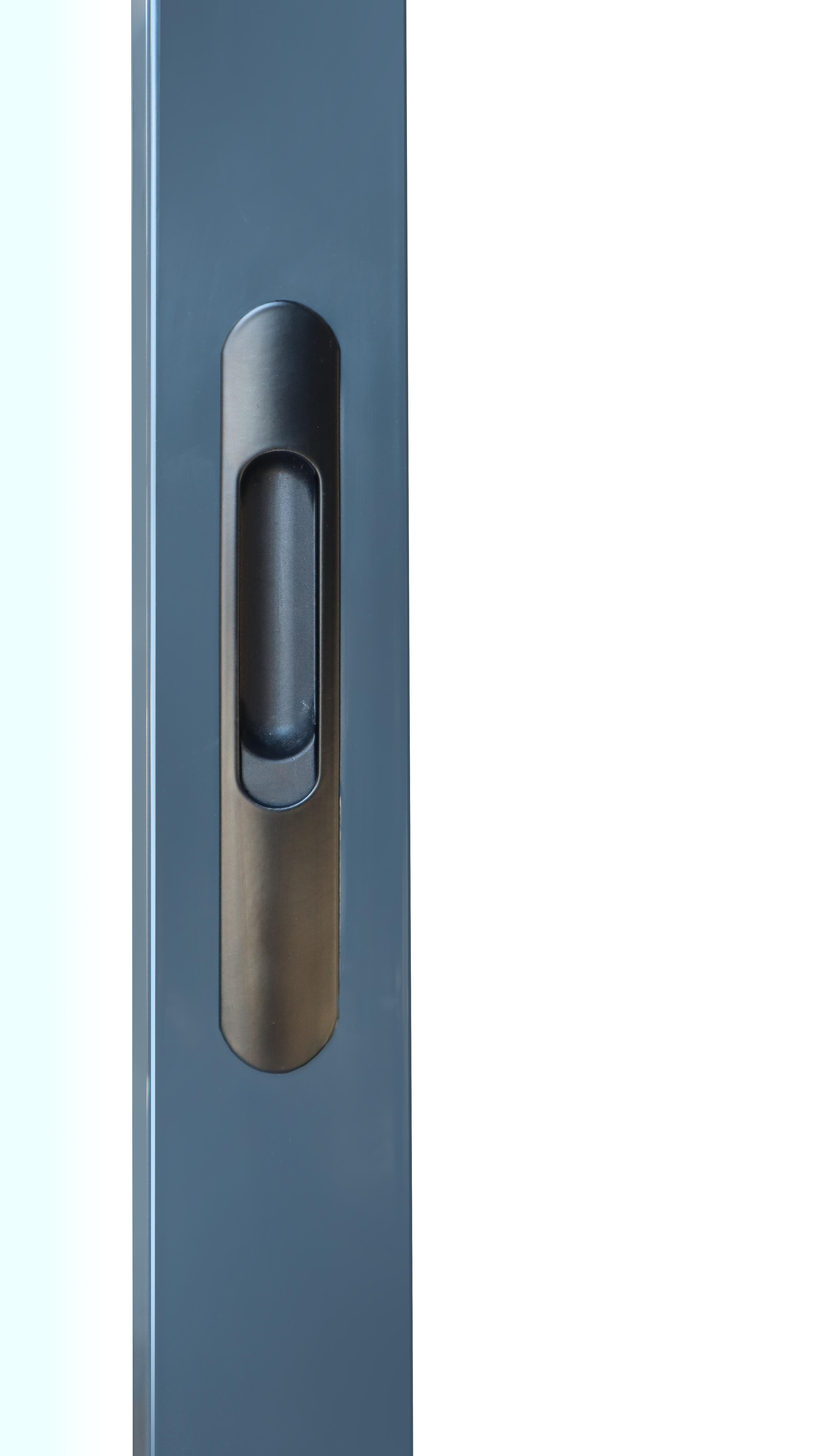 Balconera corredera de aluminio con persiana ISOXA color gris de 130x210cm - 7