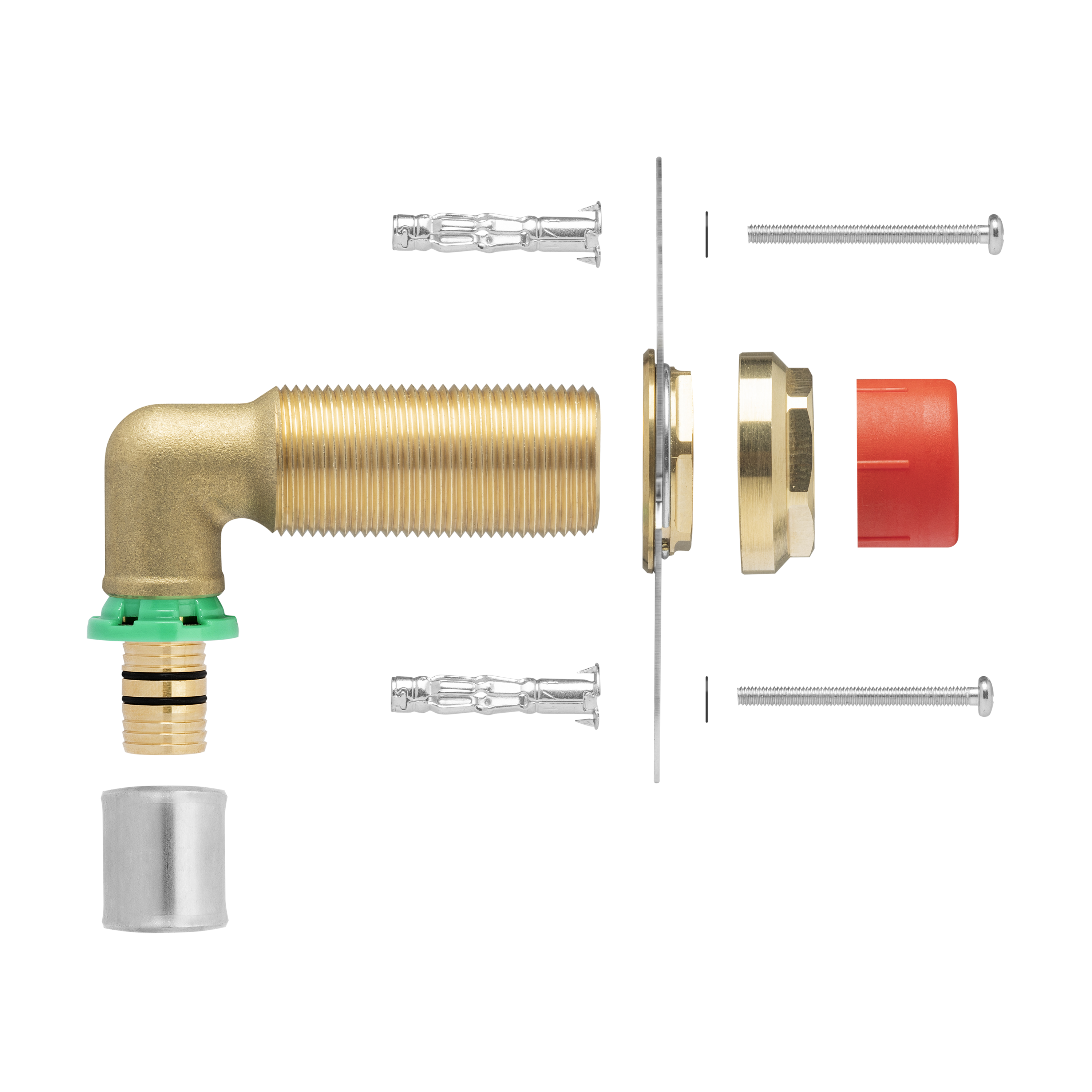 Double sortie de cloison mâle pour tube multicouche à sertir, D.20 mm 20x27 mm - 3