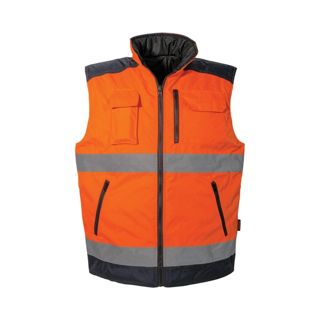 Gilet de travail Reversible, KAPRIOL orange fluo, taille m