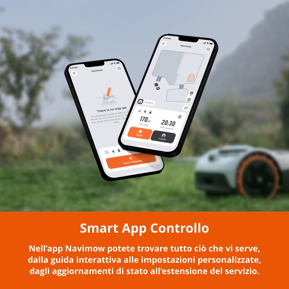 Robot tagliaerba NAVIMOW SEGWAY i105E 500 MQ senza filo perimetrale larghezza di taglio 18 cm - 19